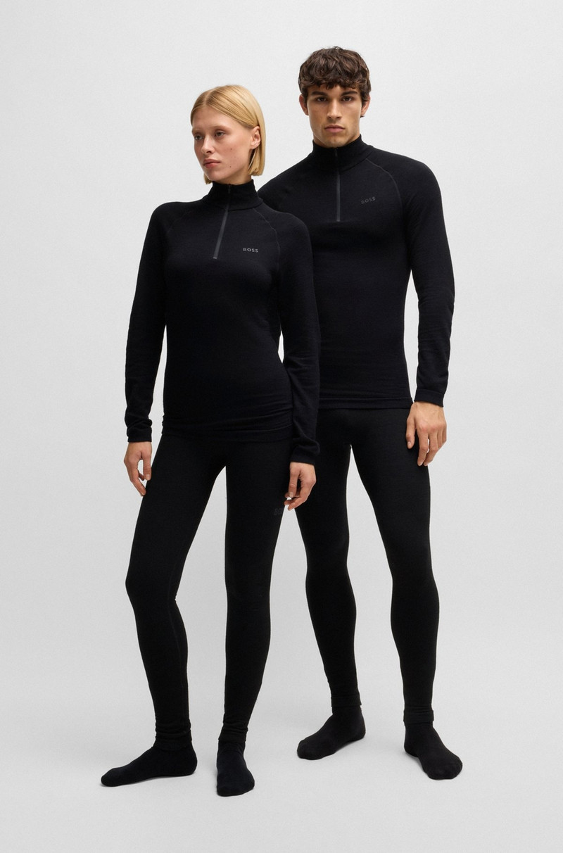 BOSS BOSS SKI BASE LAYER LEGGINGS IN WOOL-BLEND JACQUARD outlook