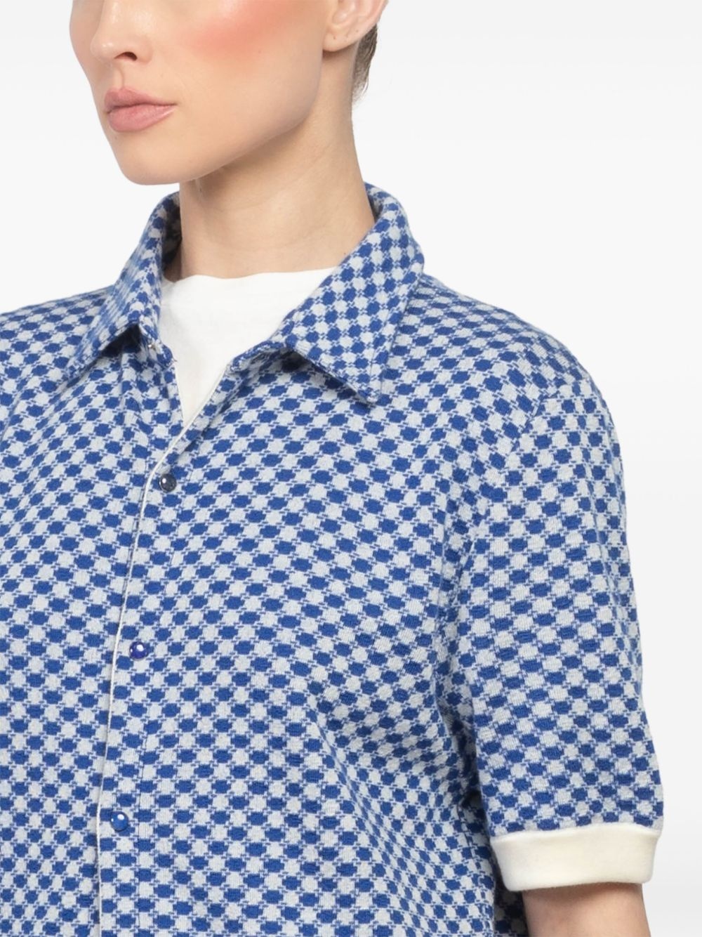 dot knit cashmere shirt - 5