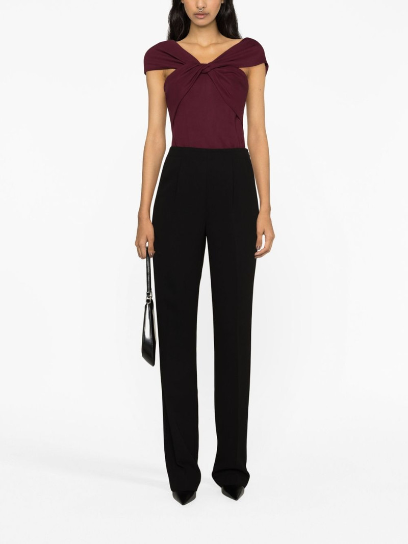 ROLAND MOURET Cady high-rise pleated trousers outlook