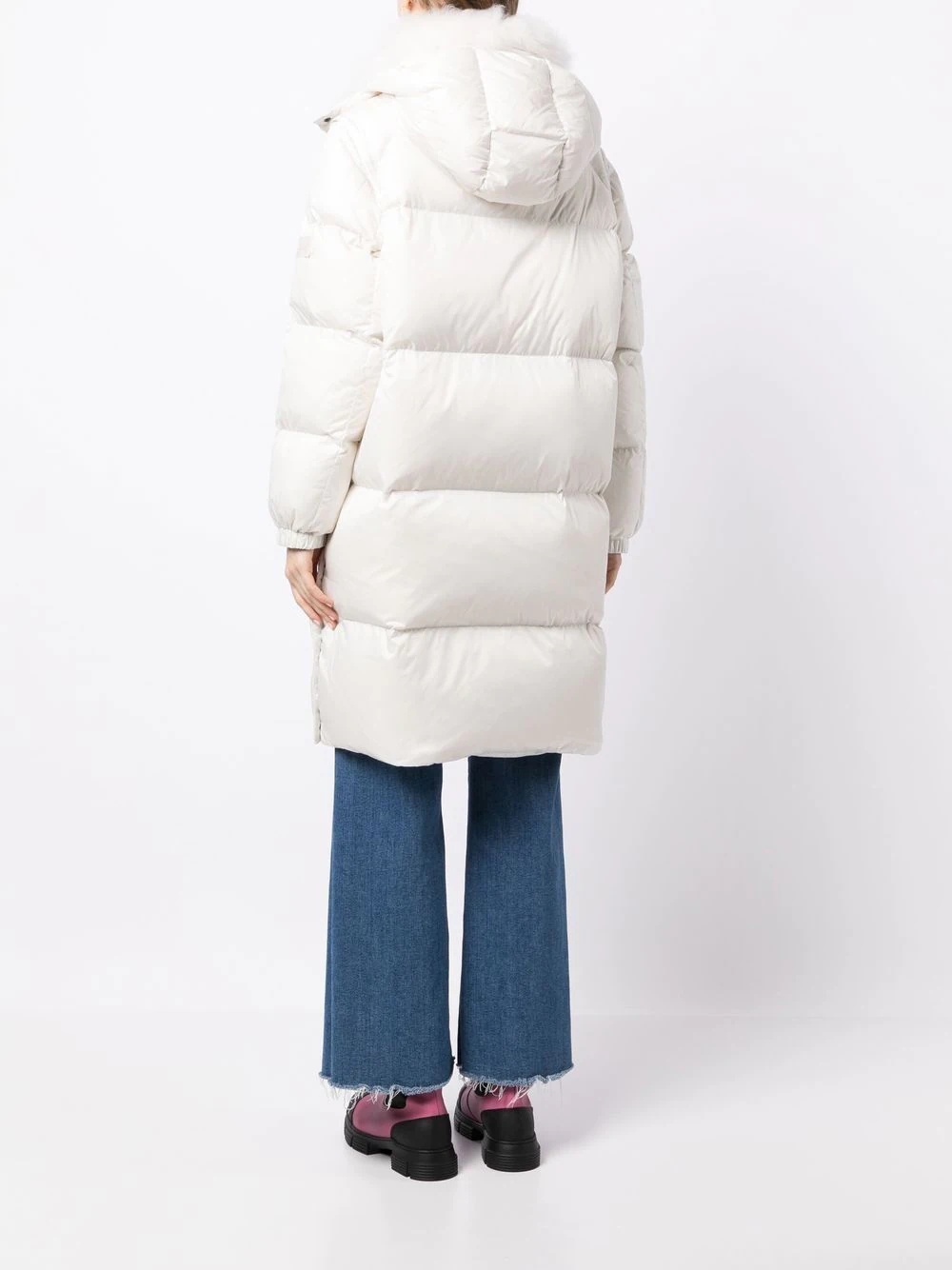 padded-design zipped coat - 4