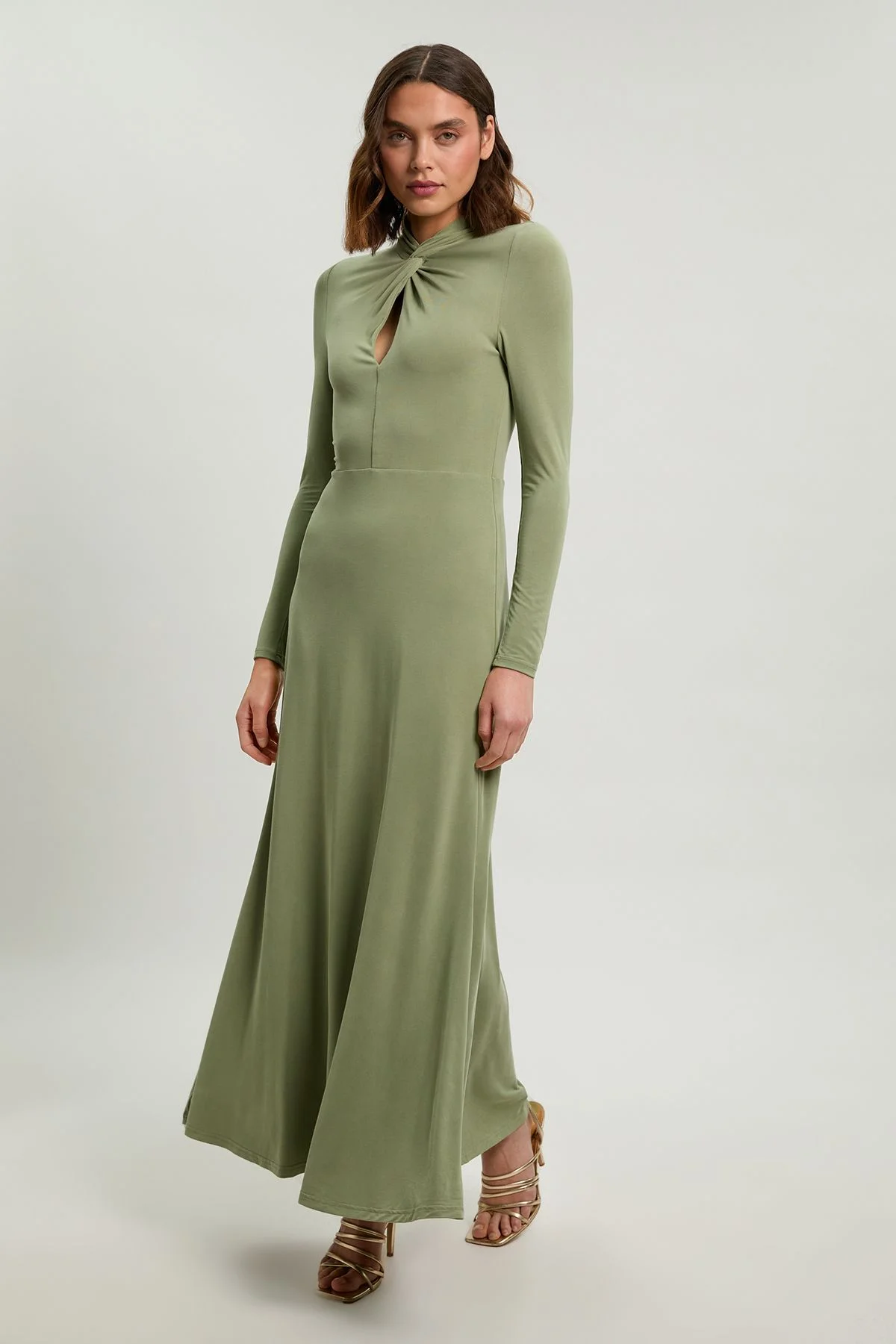 Long Sleeve Jersey Maxi Dress - 1