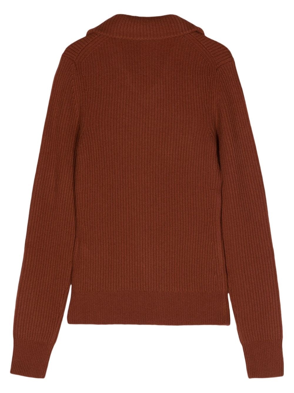 spread-collar ribbed jumper - 2