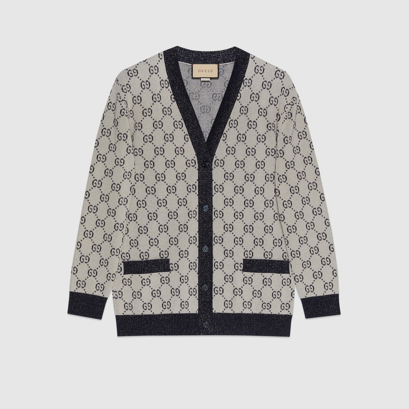 GG cotton jacquard cardigan - 1