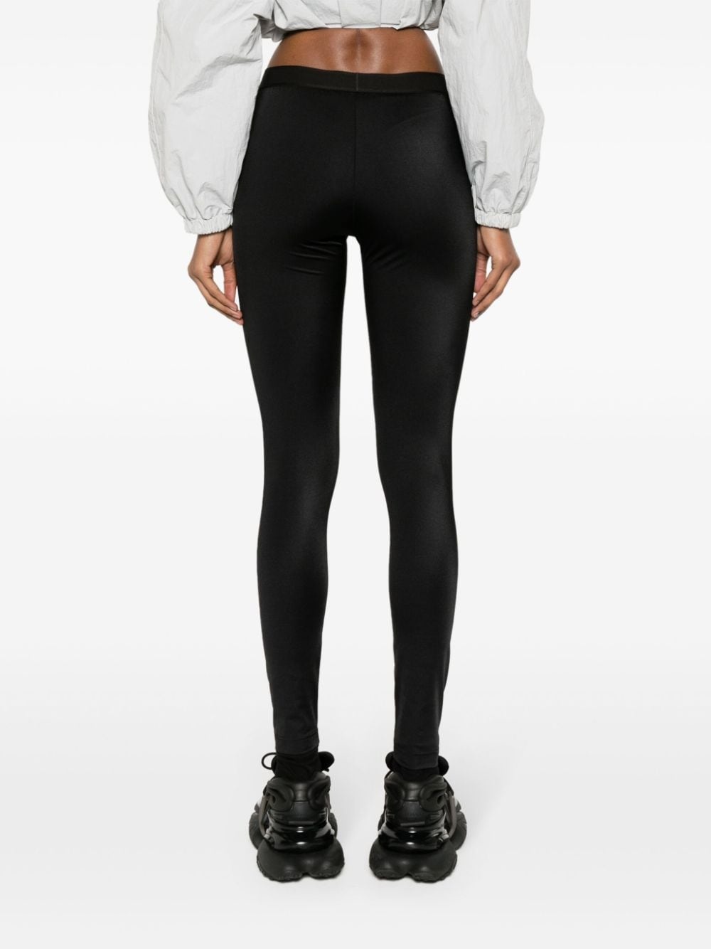Logoed logo-waistband leggings - 4