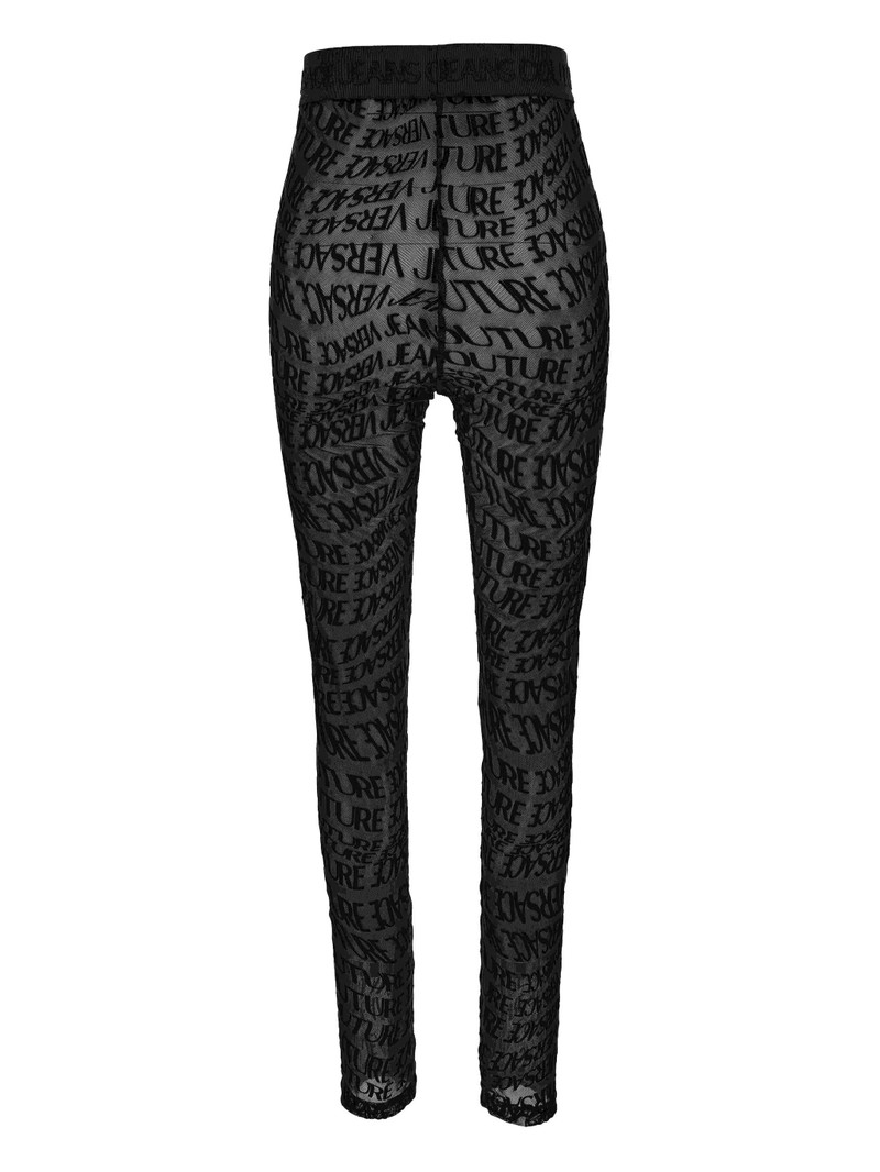 VERSACE JEANS COUTURE Versace Jeans Couture Logo-print Sheer Leggings outlook