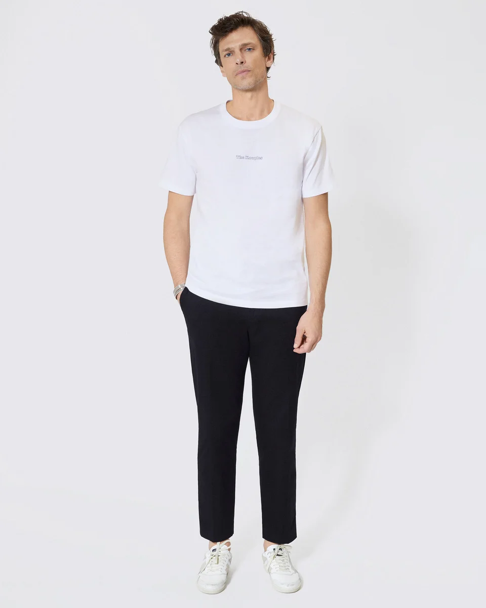 T-SHIRT WITH WHITE CUT-OUT LOGO - 1