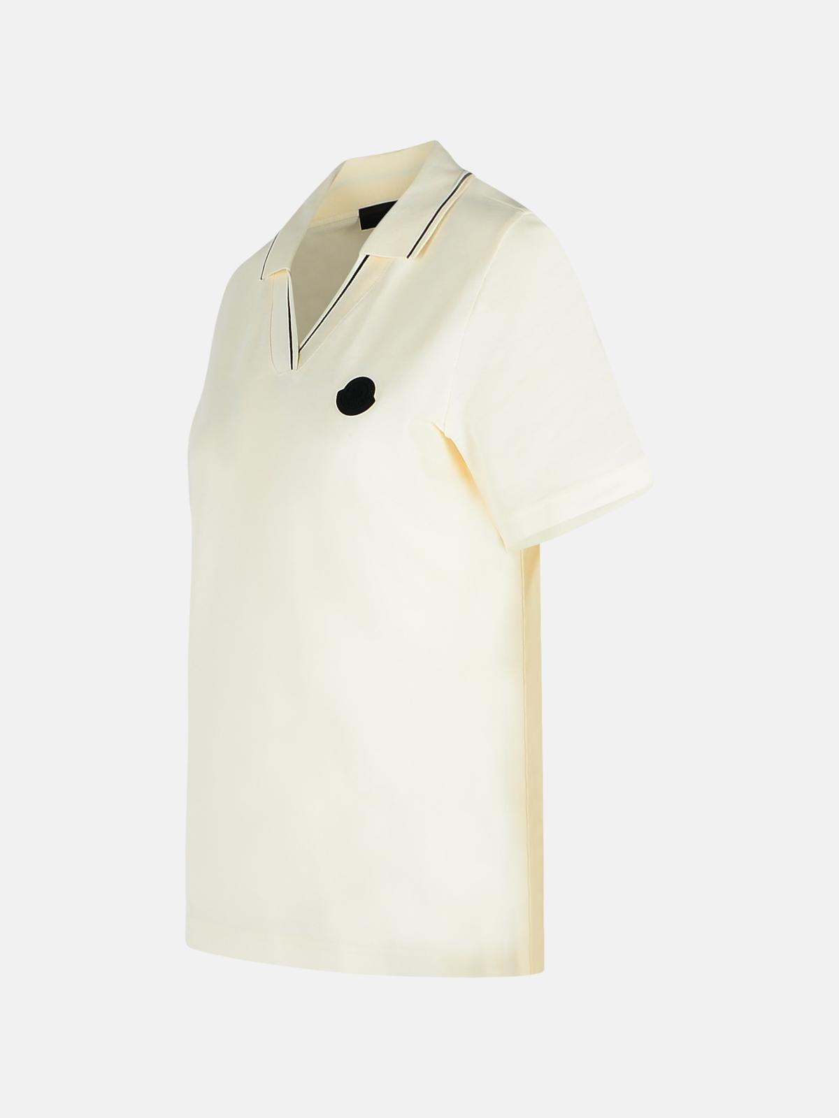 IVORY COTTON POLO SHIRT - 2