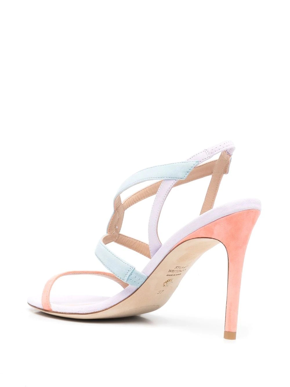 Soiree colour-block suede sandals - 3