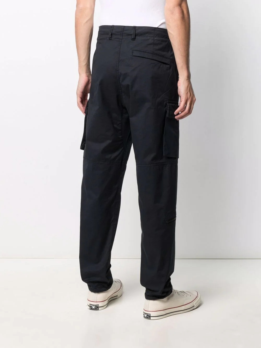 logo patch cargo trousers - 4