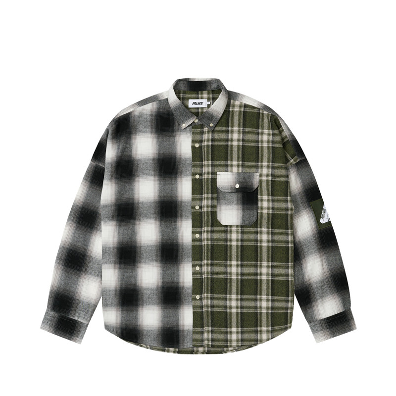 PATCHY FLANNEL SHIRT GREEN 1