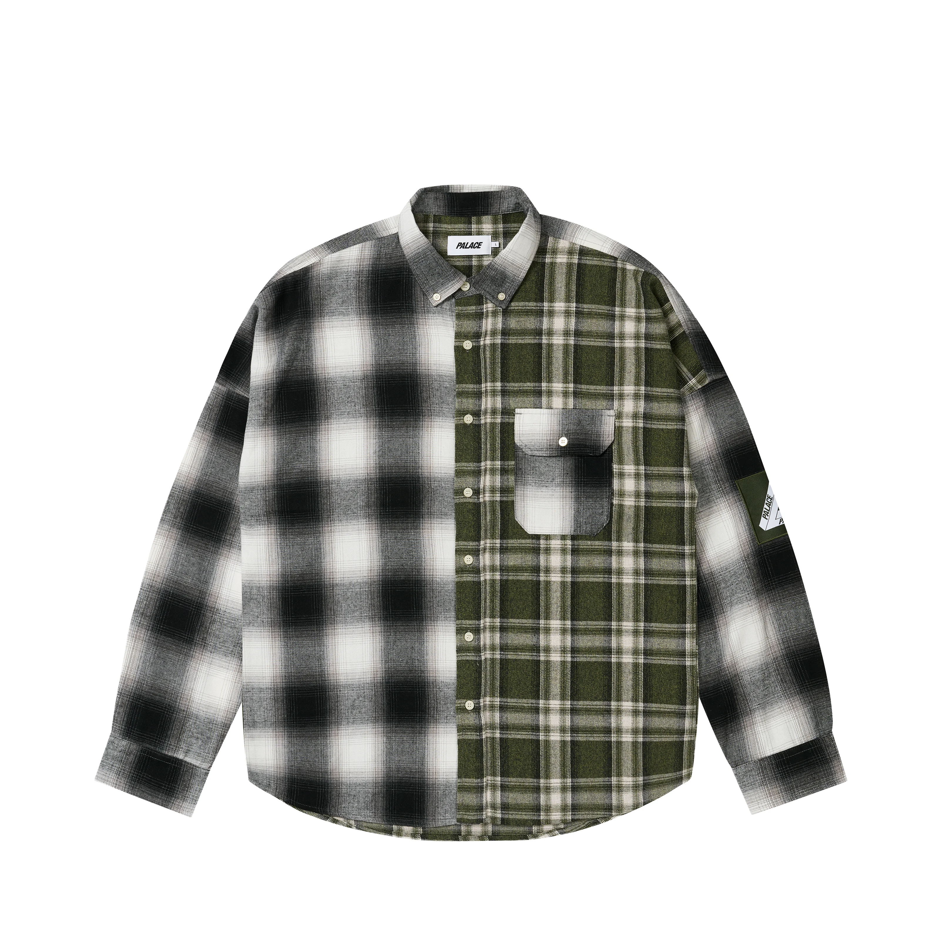 PATCHY FLANNEL SHIRT GREEN - 1