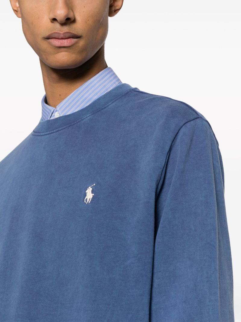 logo-embroidered cotton sweatshirt 5