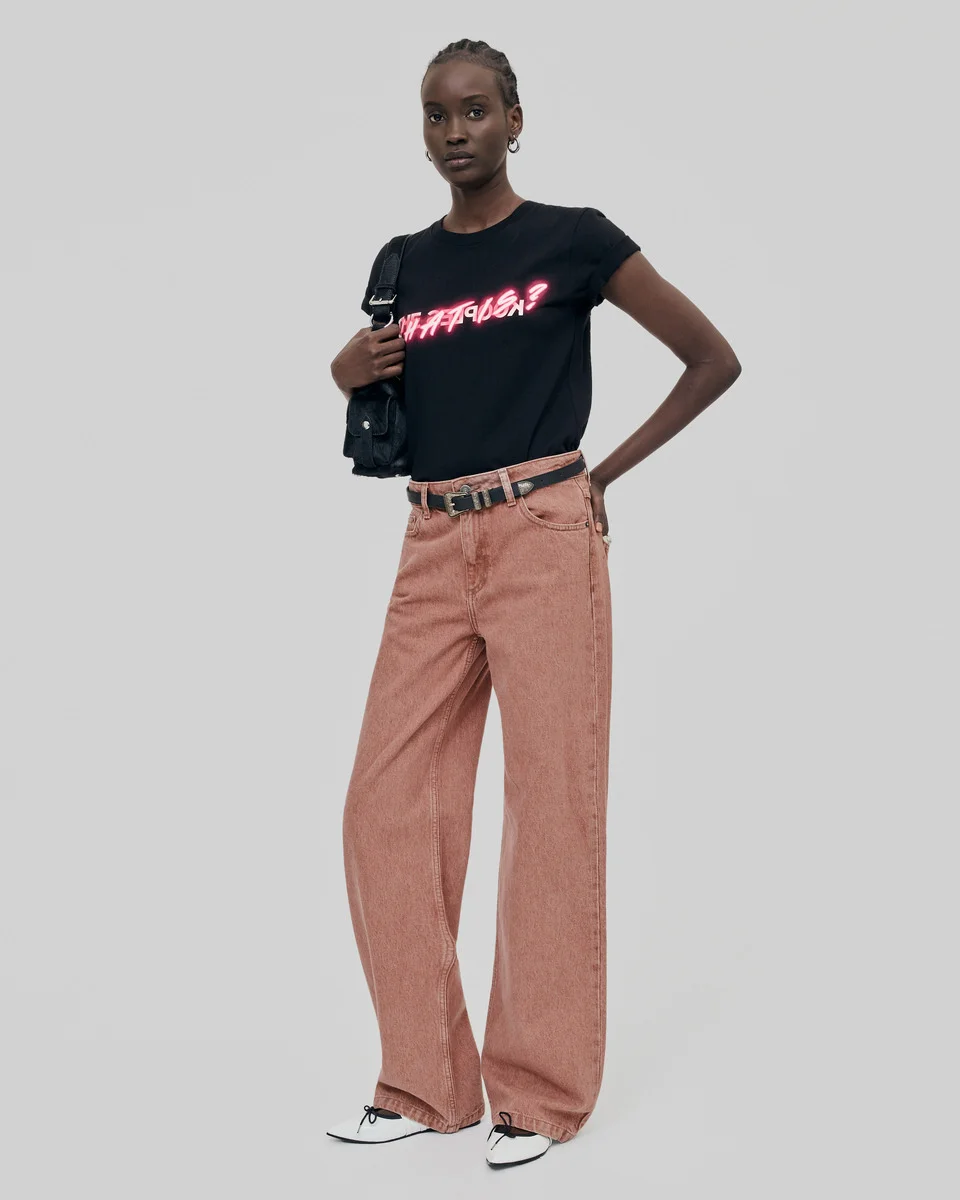 WHAT IS BLACK NEON EFFECT T-SHIRT - 1