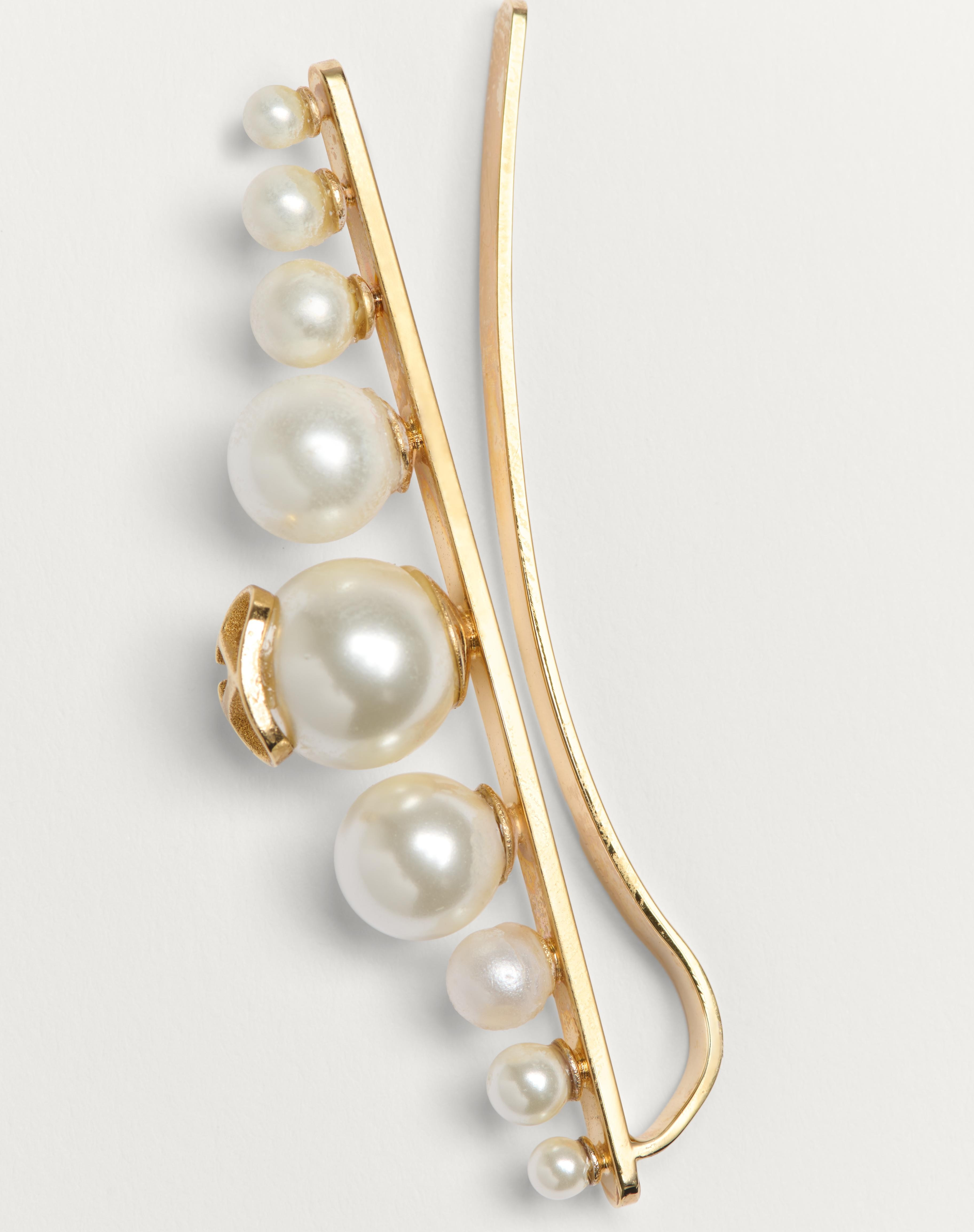 VLOGO SIGNATURE METAL AND PEARL TIE CLIP - 3