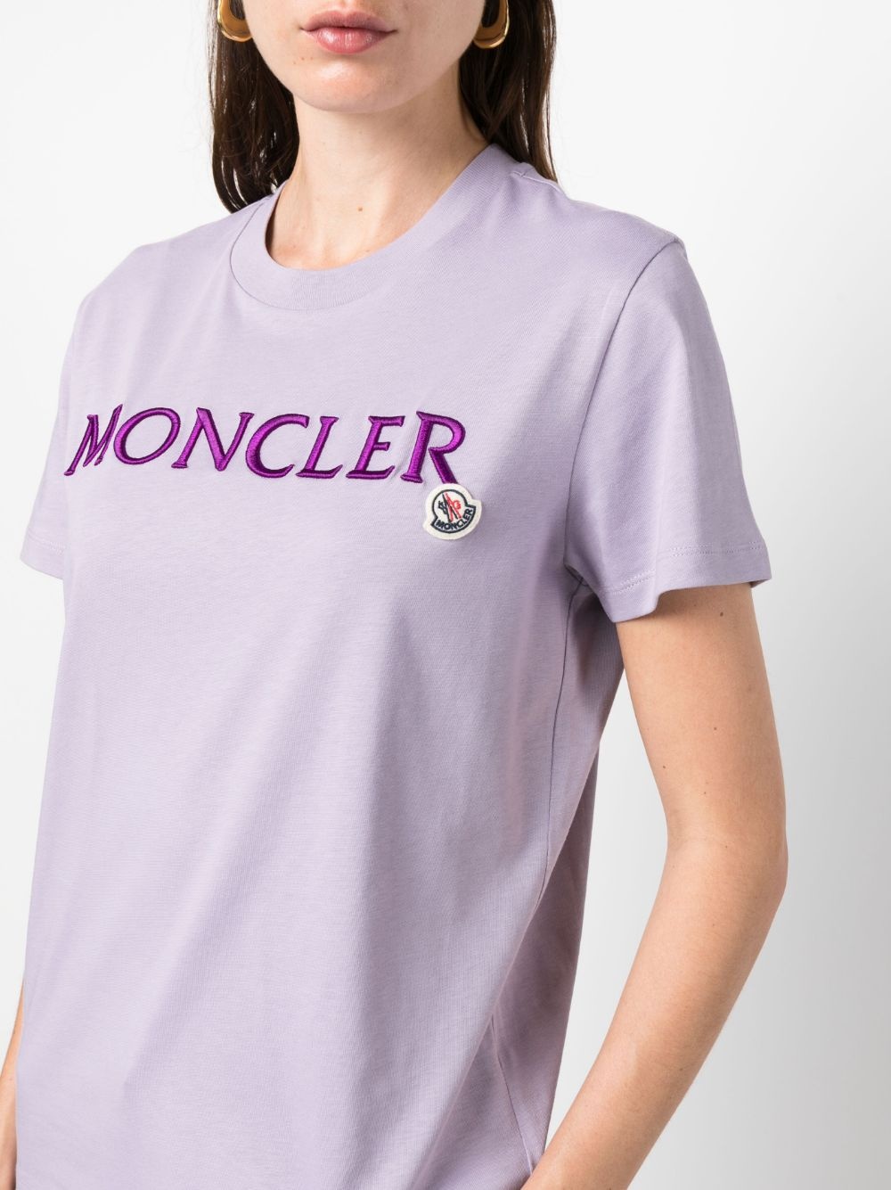 Moncler embroidered-logo cotton T-Shirt | REVERSIBLE