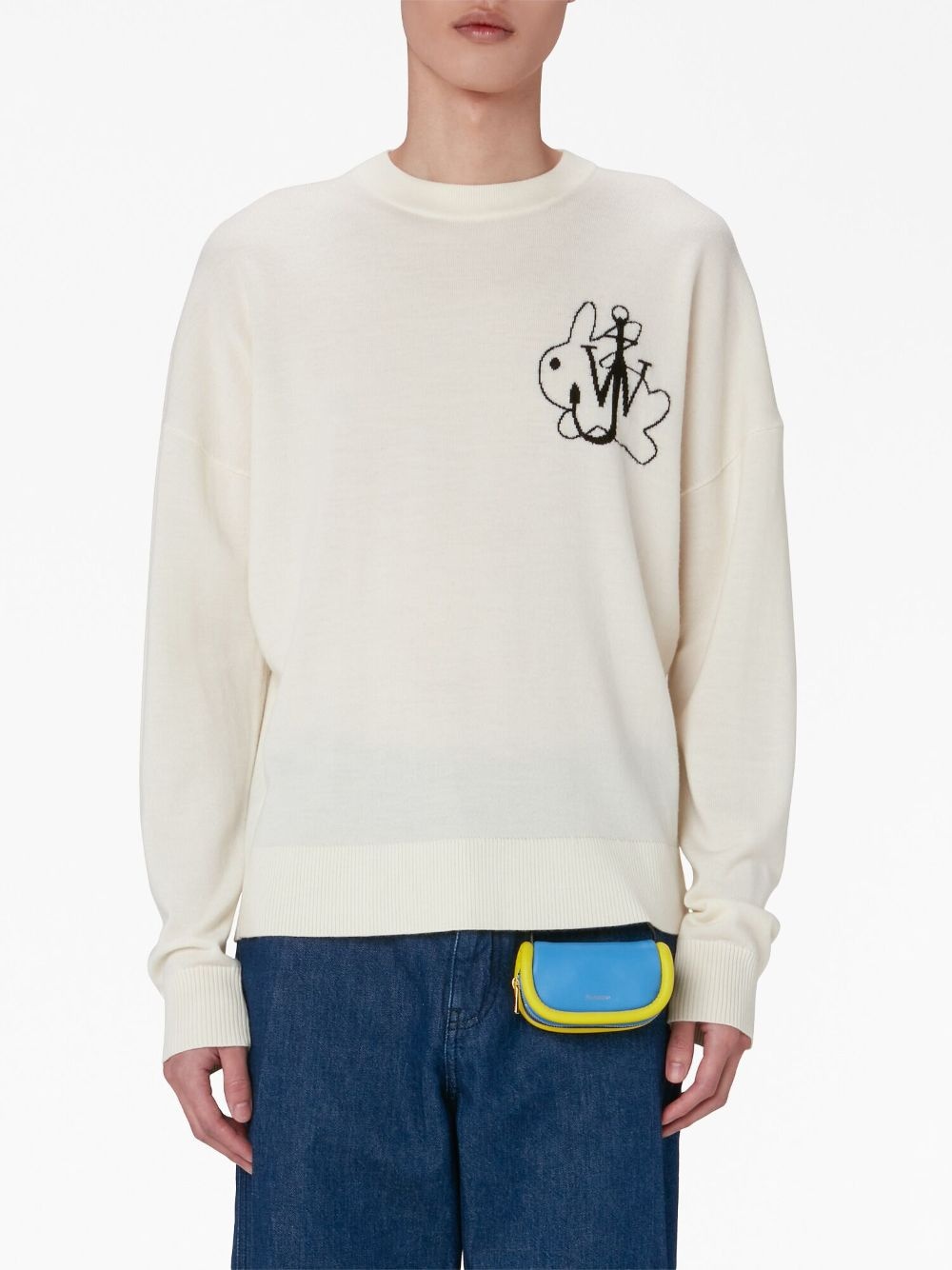logo-embroidered crew-neck jumper - 4