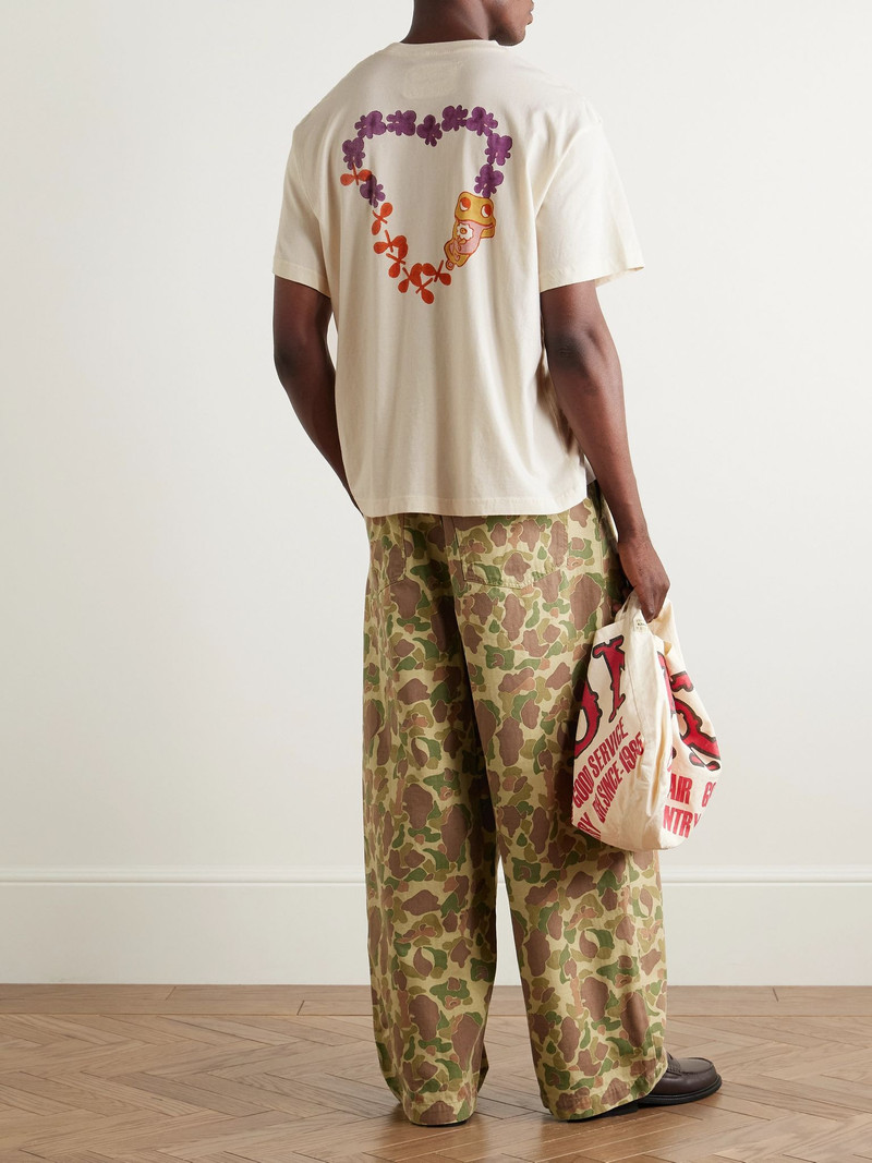 Story mfg. Grateful Printed Organic Cotton-Jersey T-Shirt Ecru outlook