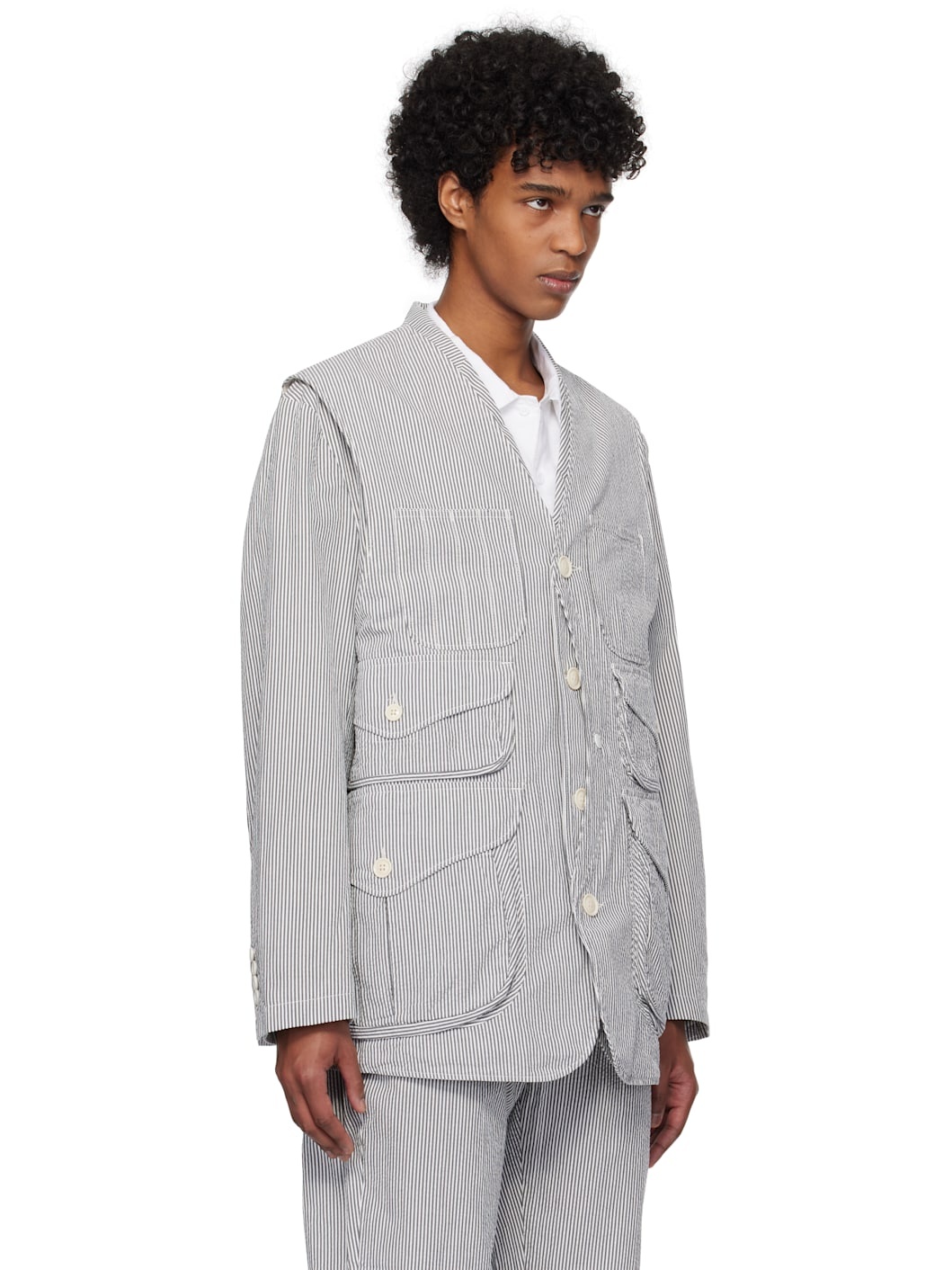 Navy & White Hunting Vest - 2