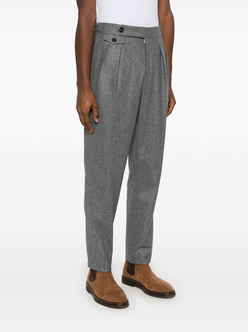 flannel double-pleat trousers 3