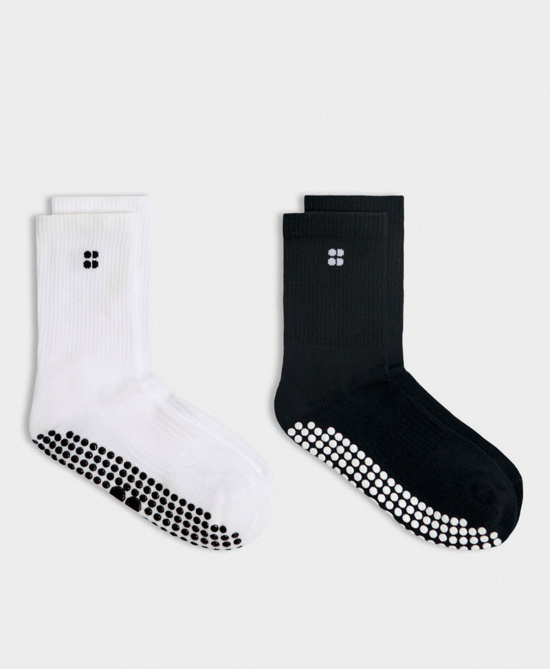 Pilates Crew Grip Sock 2 Pack 1