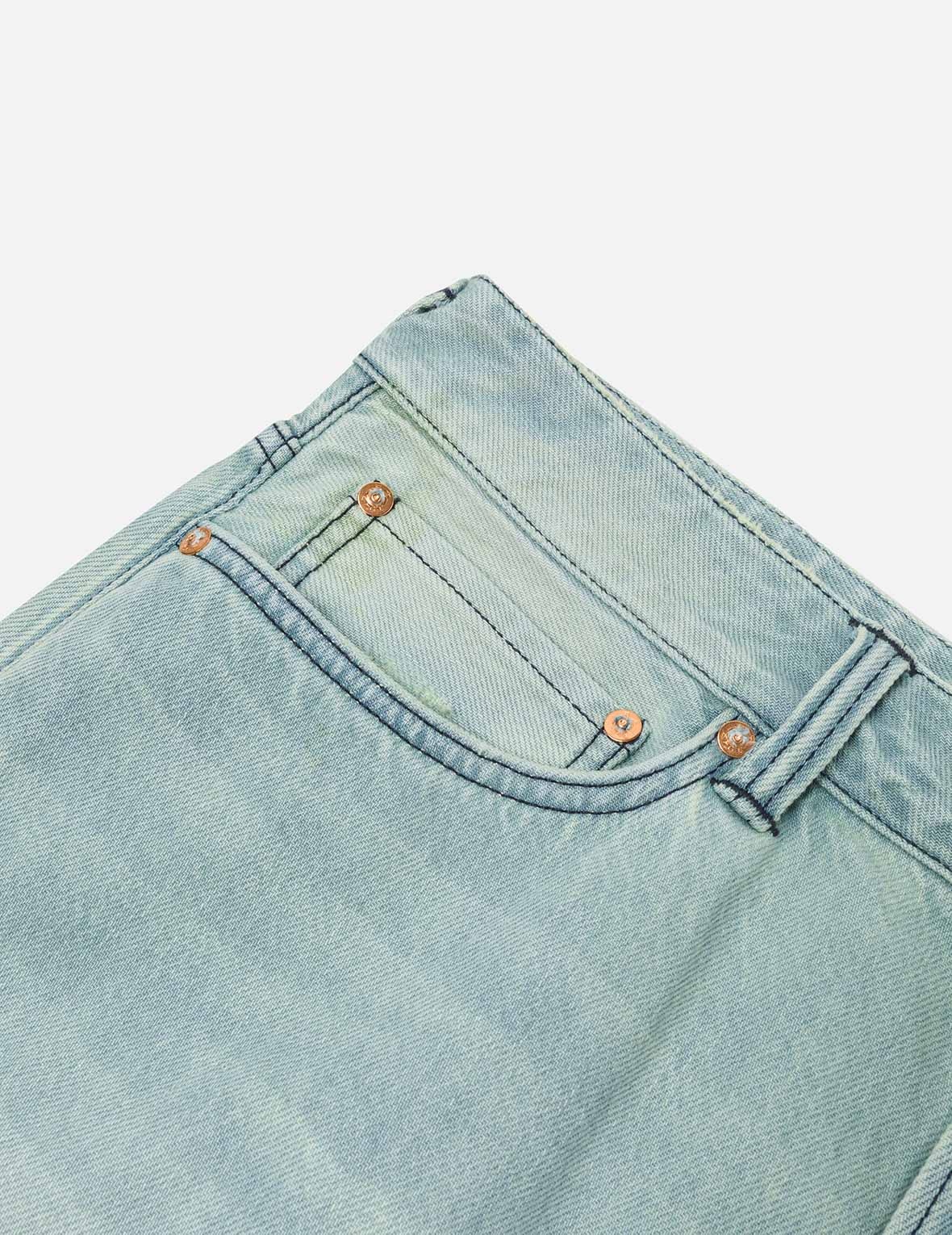 Daicock Print Oversized Denim Shorts - 8