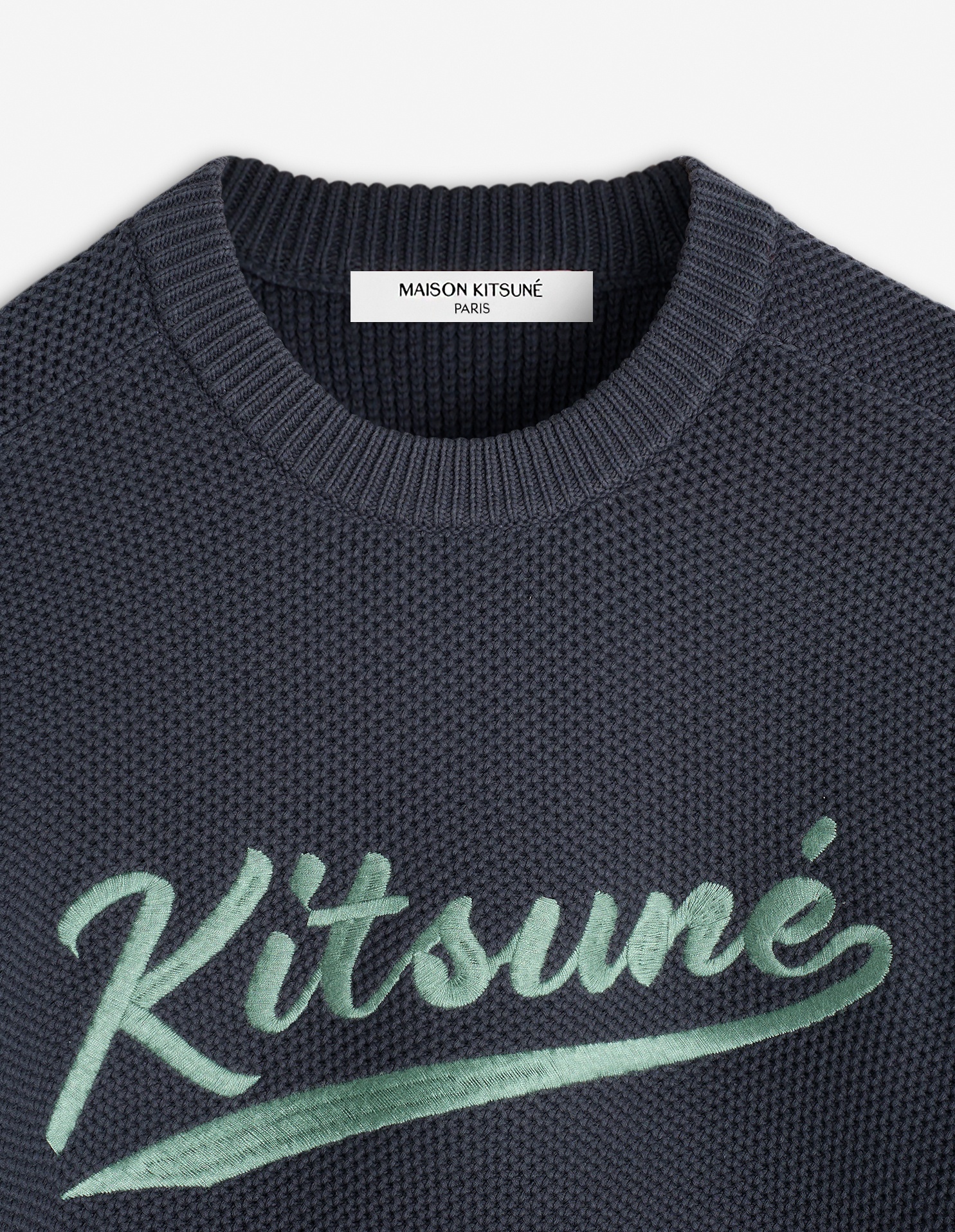 KITSUNE VARSITY EMBROIDERED MESH JUMPER - 7
