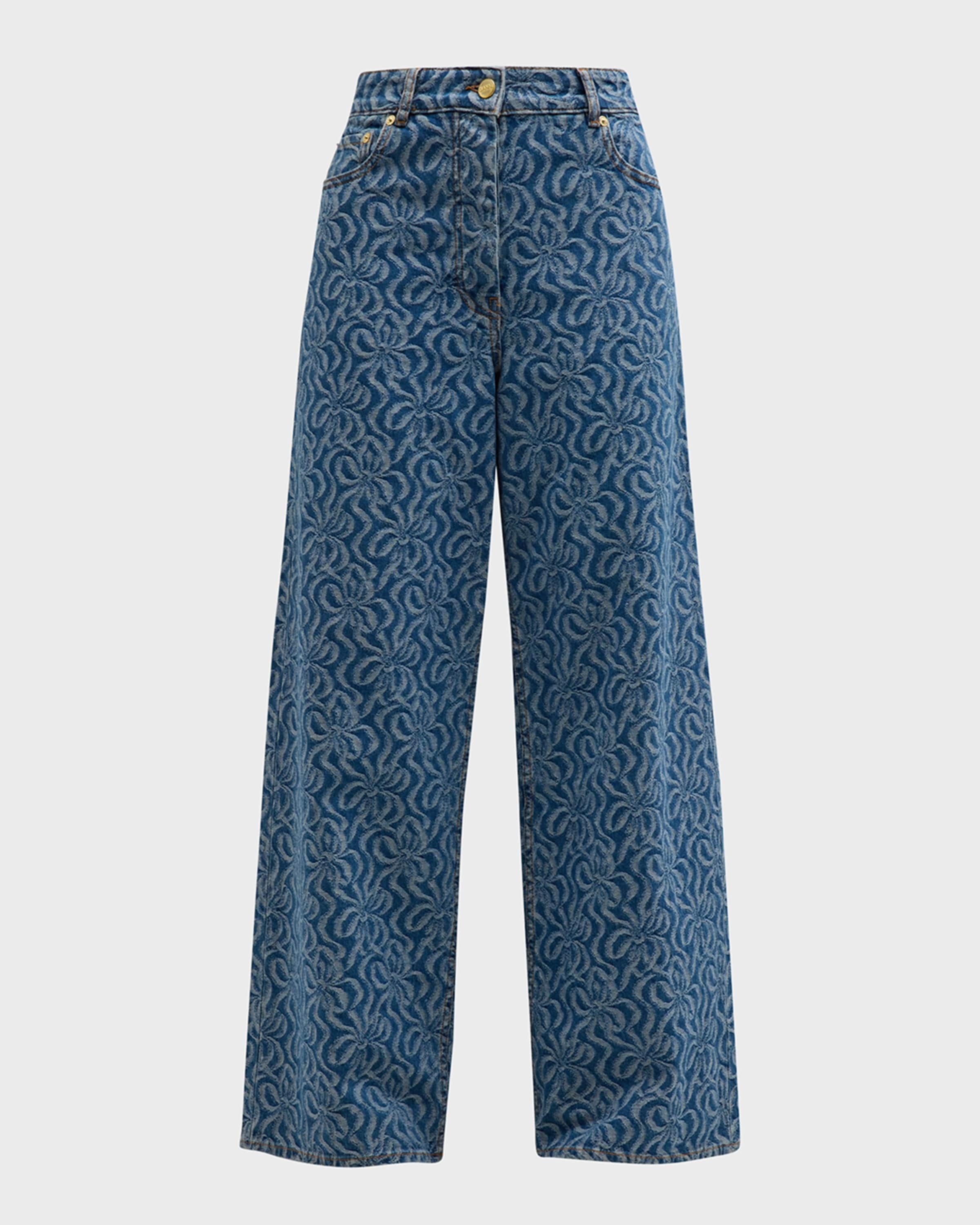 Gucci GG cuff high-rise wide-leg jeans - Blue