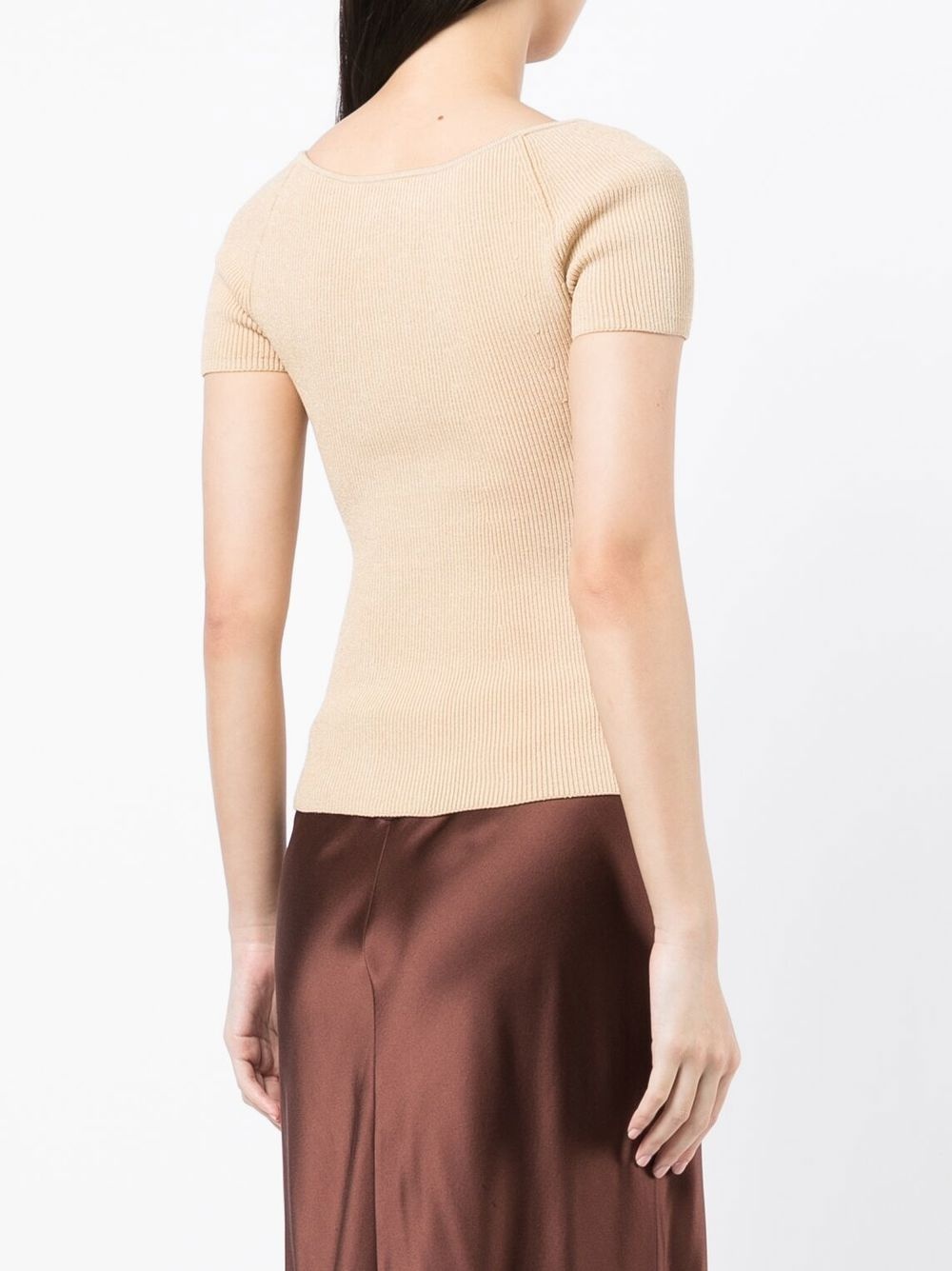 Freya short-sleeve knitted top - 4
