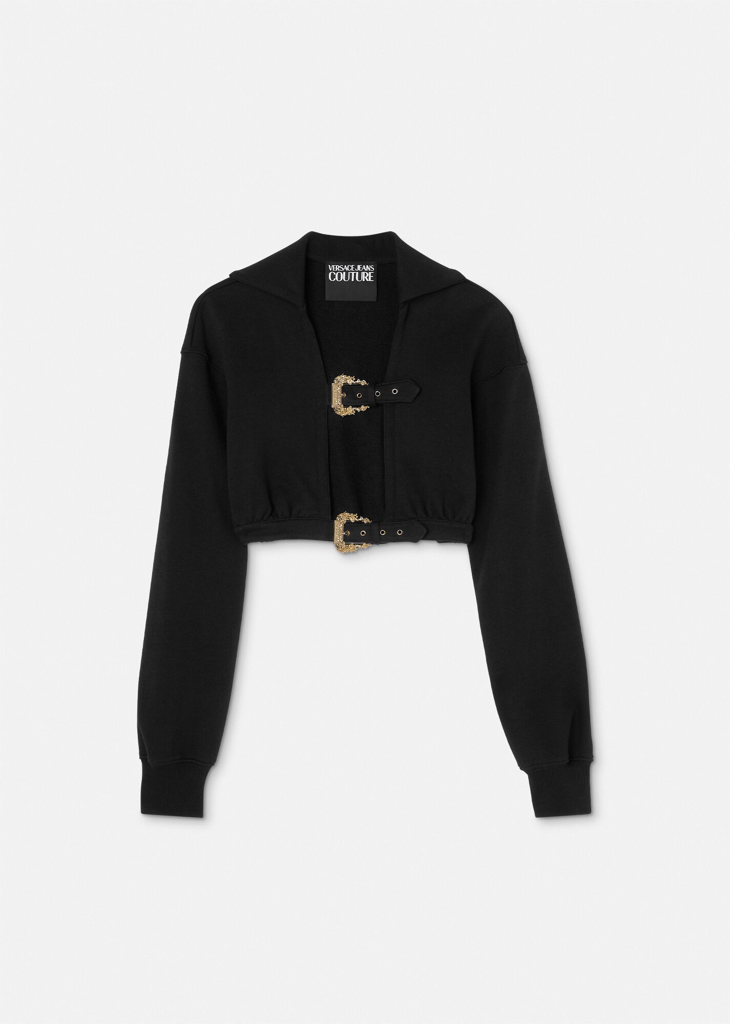 Baroque Buckle Crop Hoodie - 1