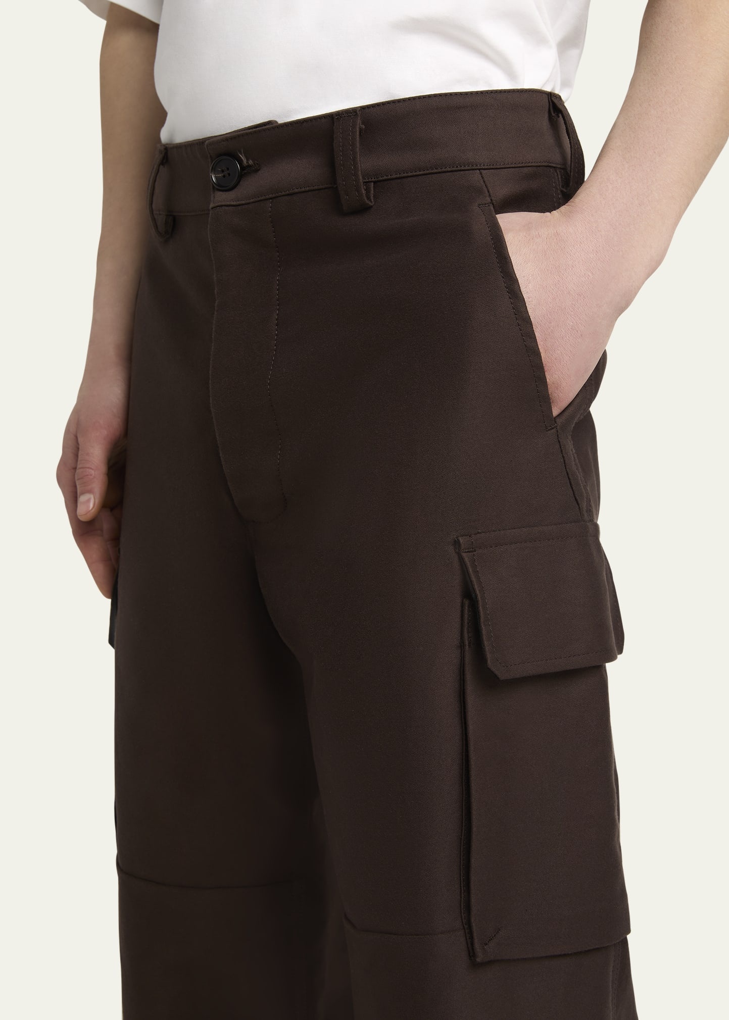 Men's Compact Cotton Moleskin Cargo Pants - 5