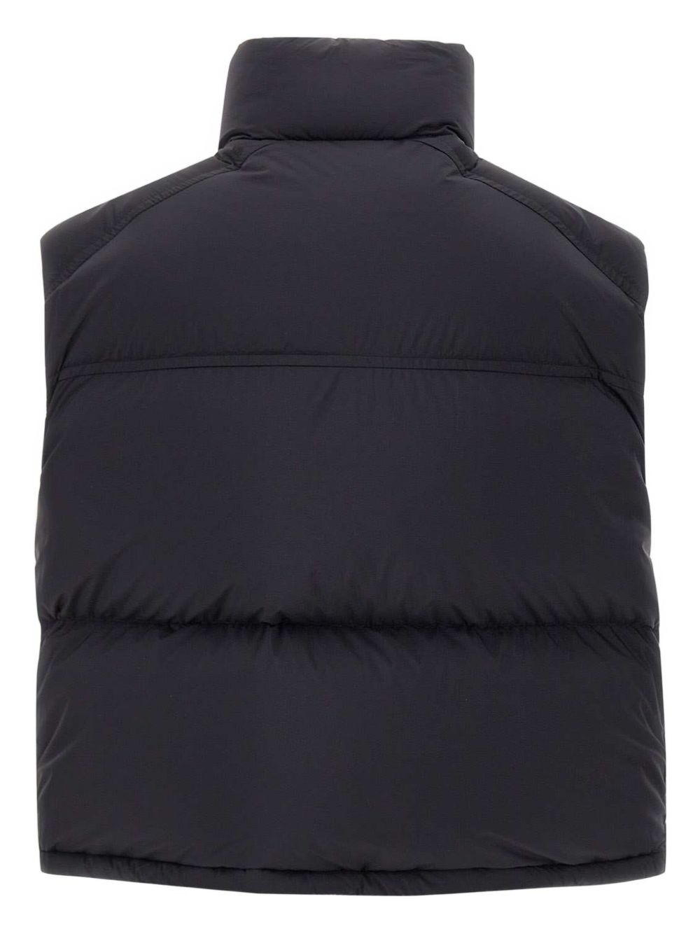 wrap-collar puffer vest - 3