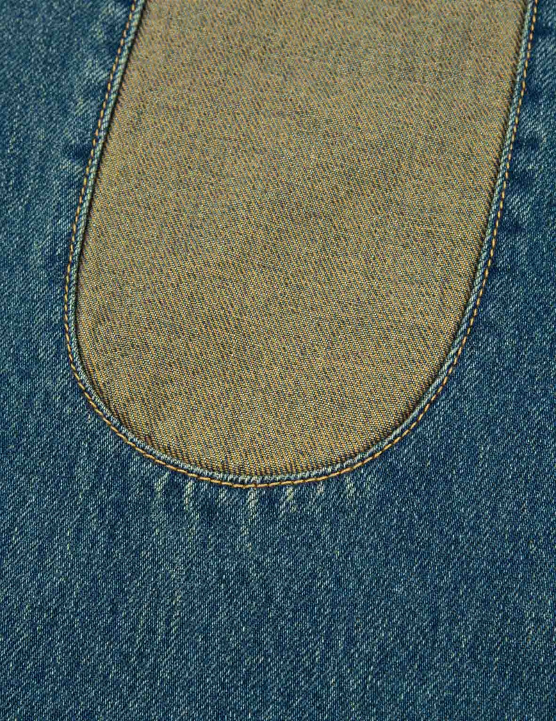 DECONSTRUCTION FABRIC BLOCKING DAICOCK CARROT-FIT DENIM JEANS #2017 11