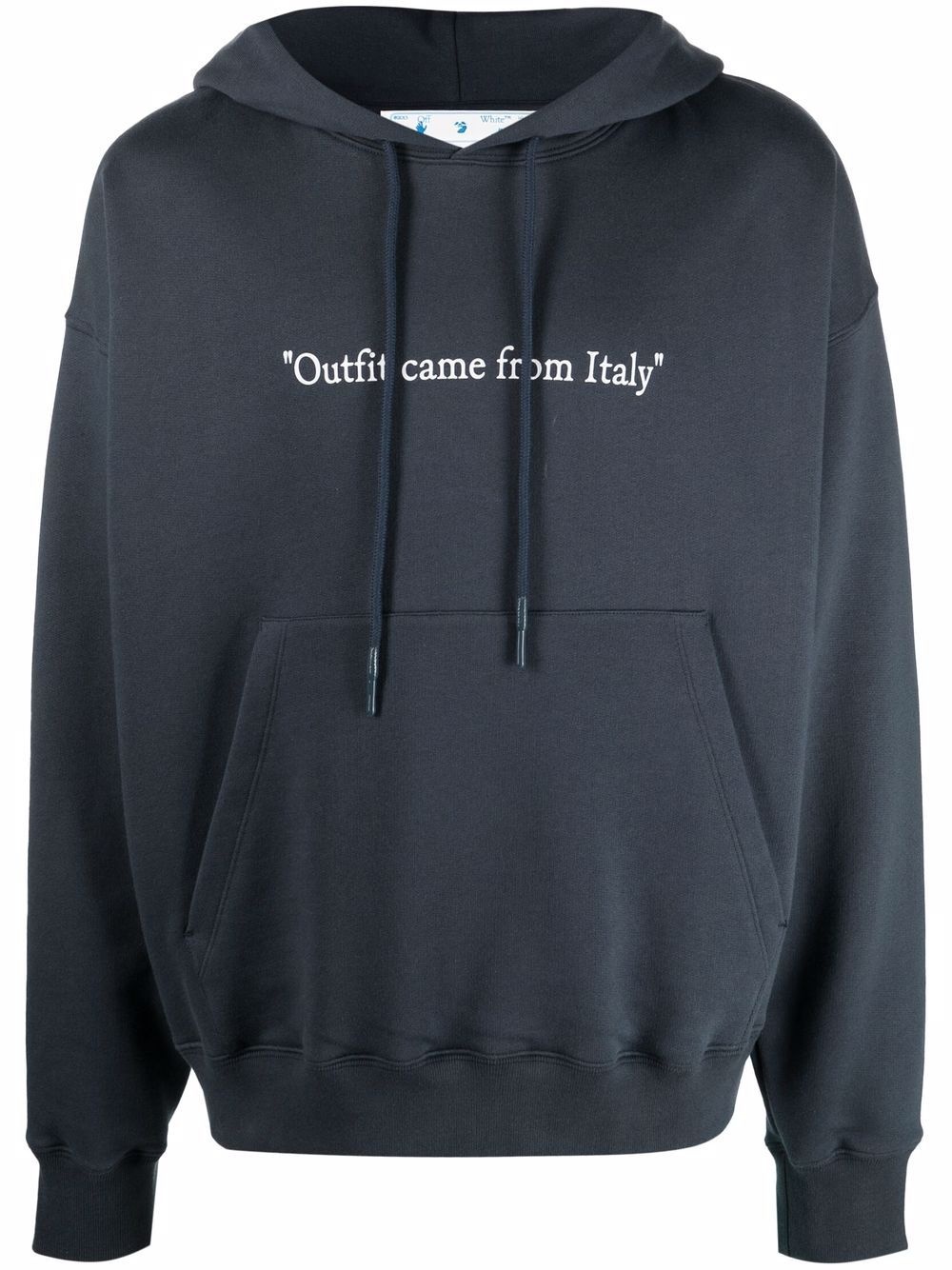 quote print hoodie - 1