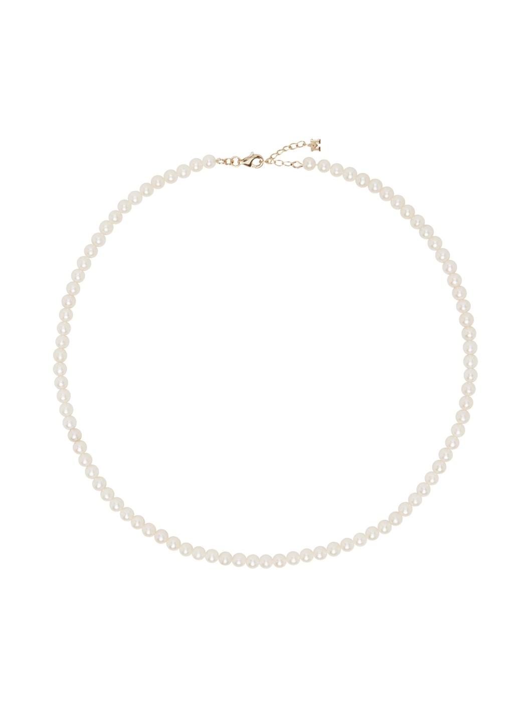 White Pearl Beaded Choker - 1