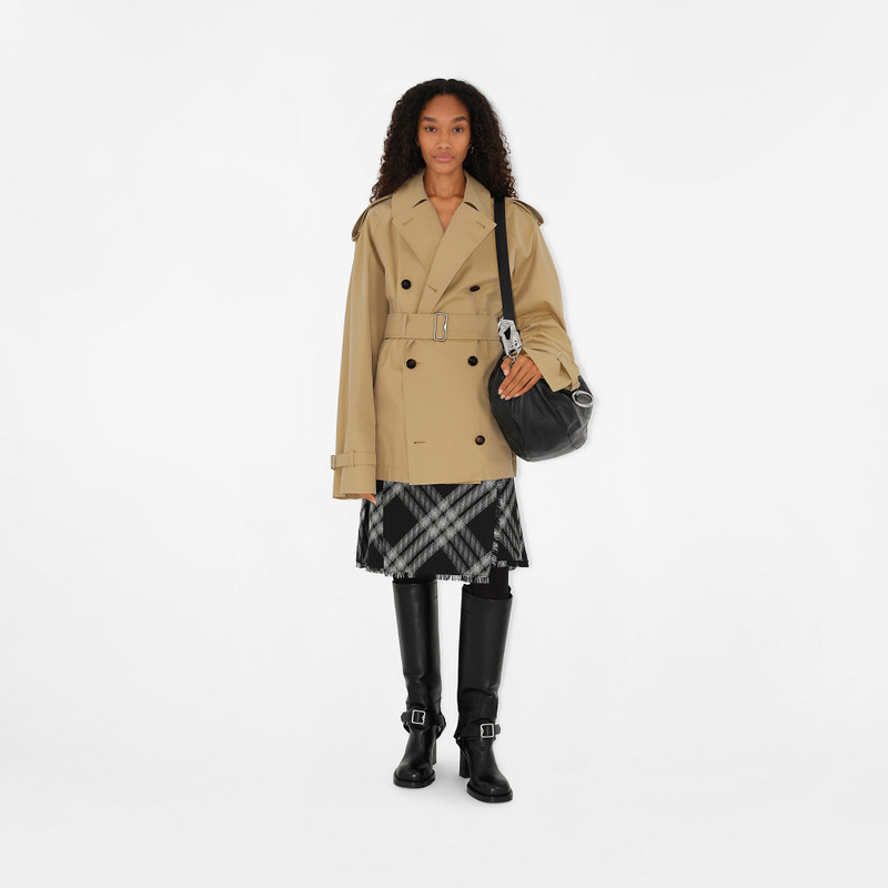 Burberry Short Gabardine Trench Coat outlook