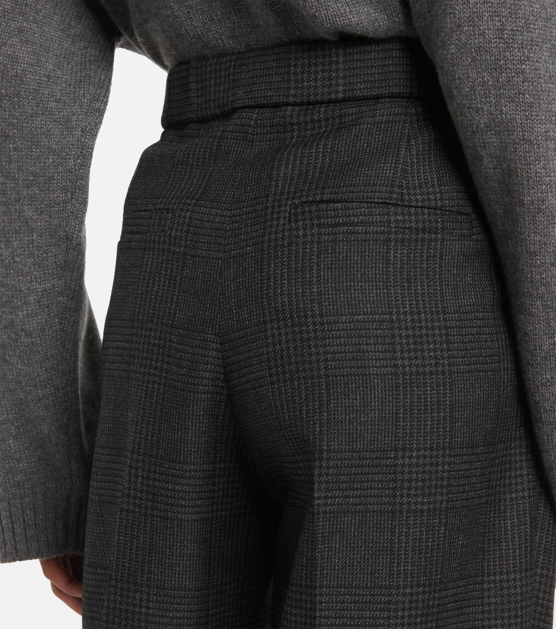 High-rise wool wide-leg pants - 6