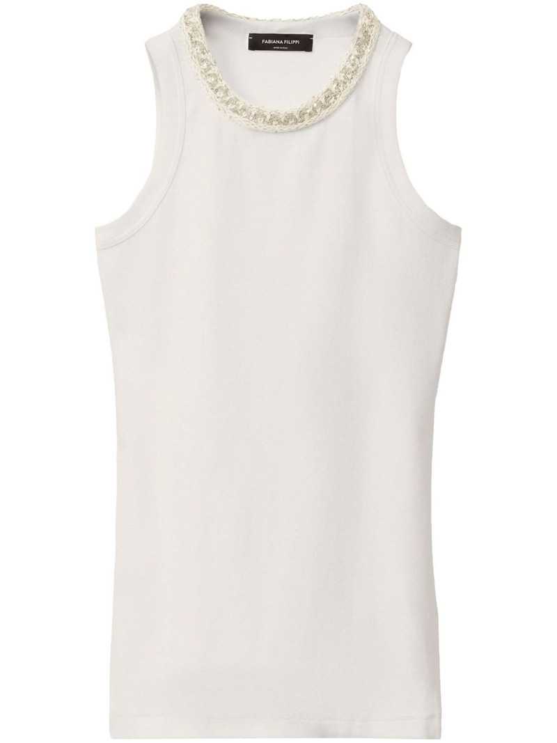 embroidered-neck tank top 1