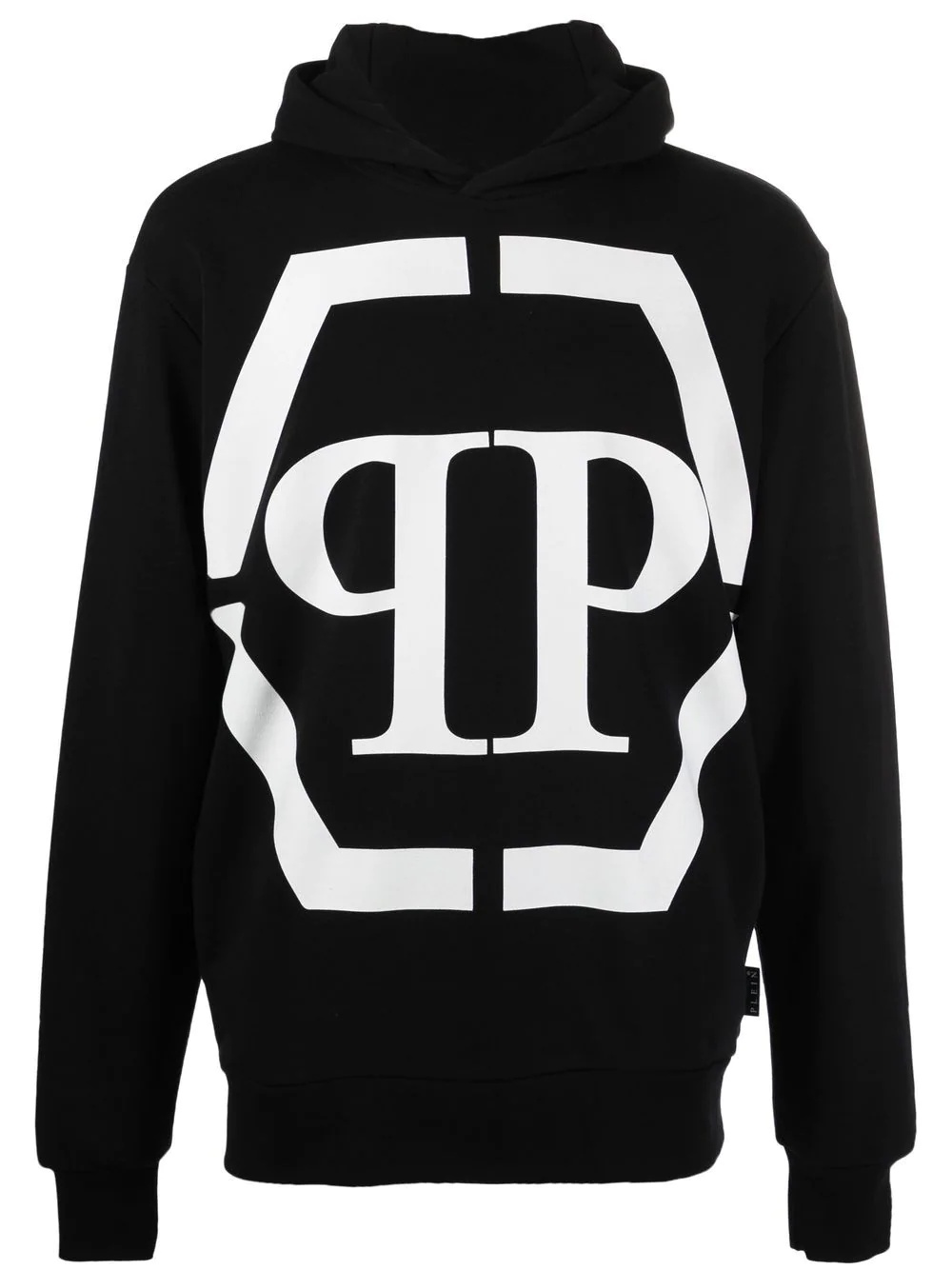 logo-print long-sleeved hoodie - 1