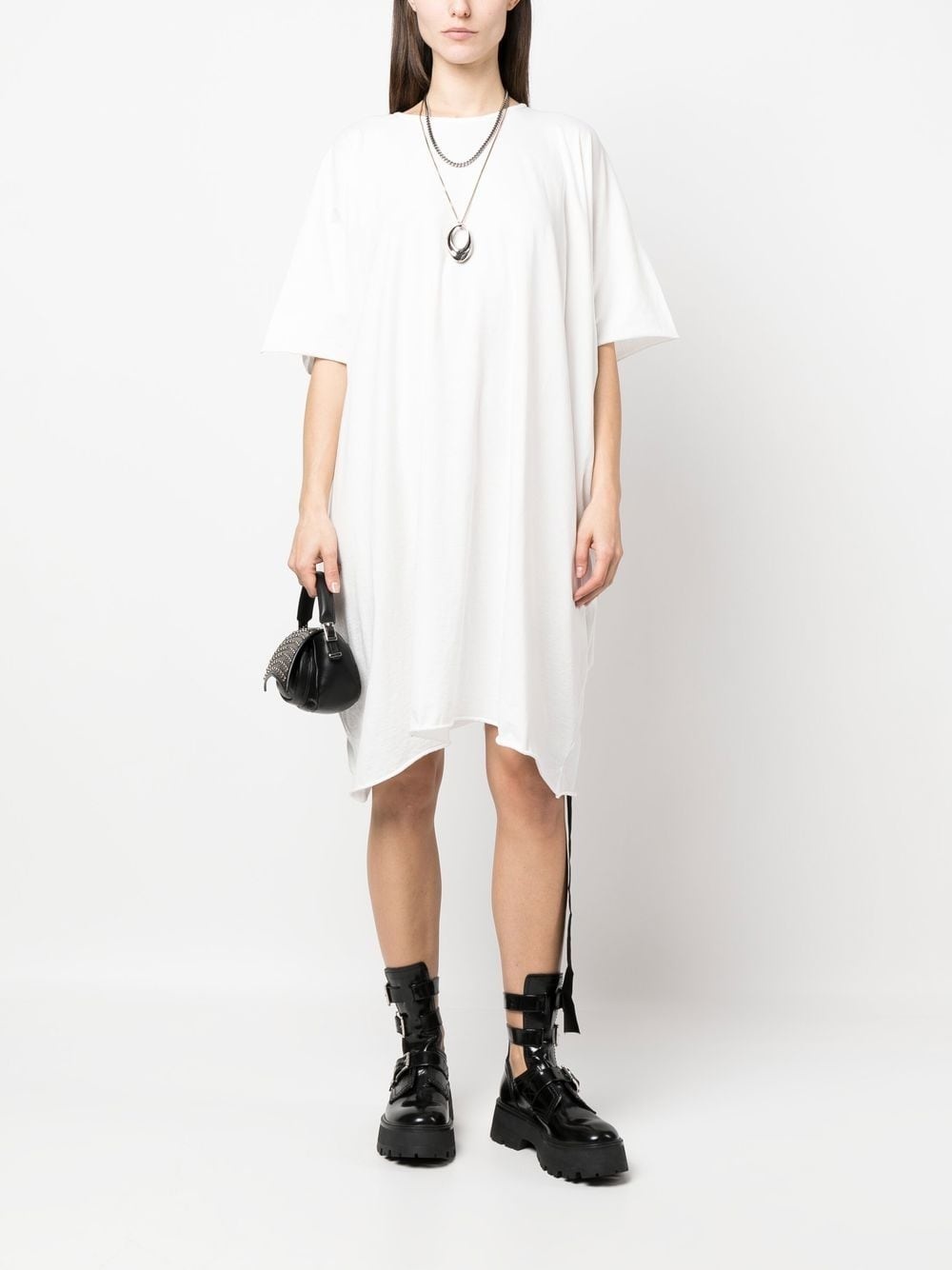 asymmetric T-shirt dress - 2