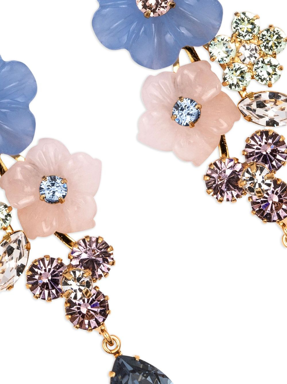 Palmina flower crystal earrings - 3