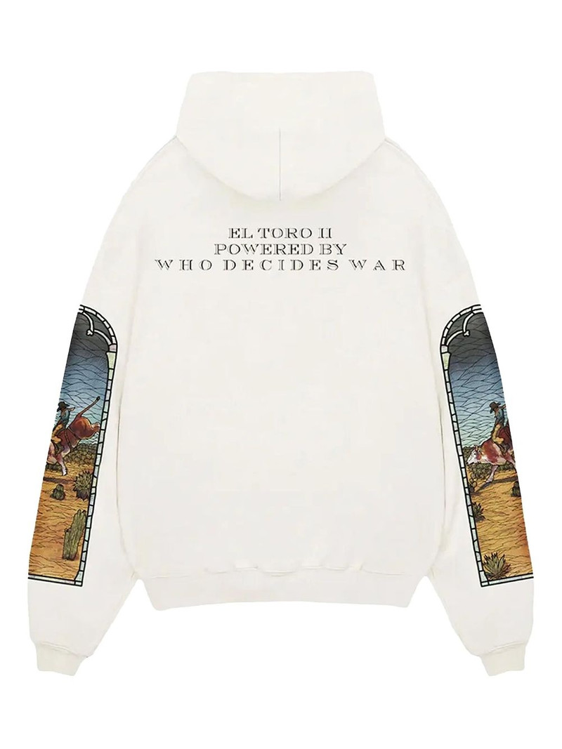 WHO DECIDES WAR x EST Gee Stained Glass "White" hoodie outlook