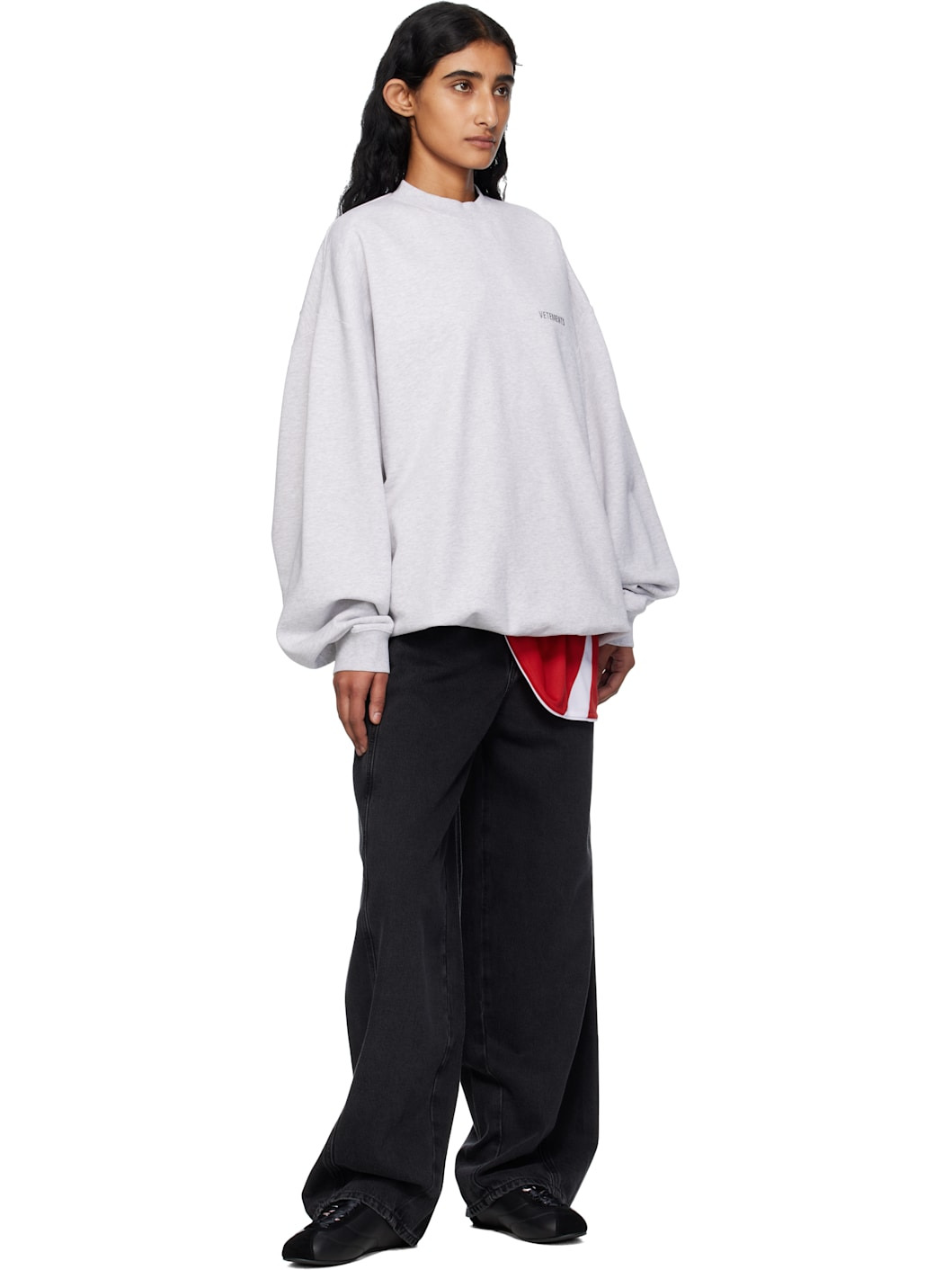Gray Logo Oversized Sweatshirt - 4