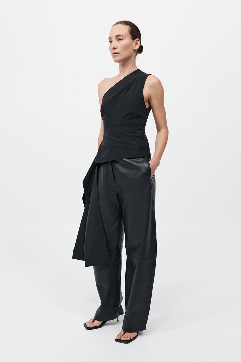 Asymm Origami Top - Black - 3
