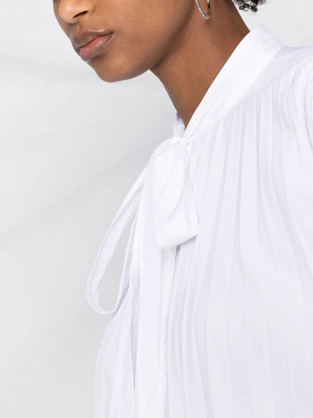 pleated long-sleeved blouse - 5