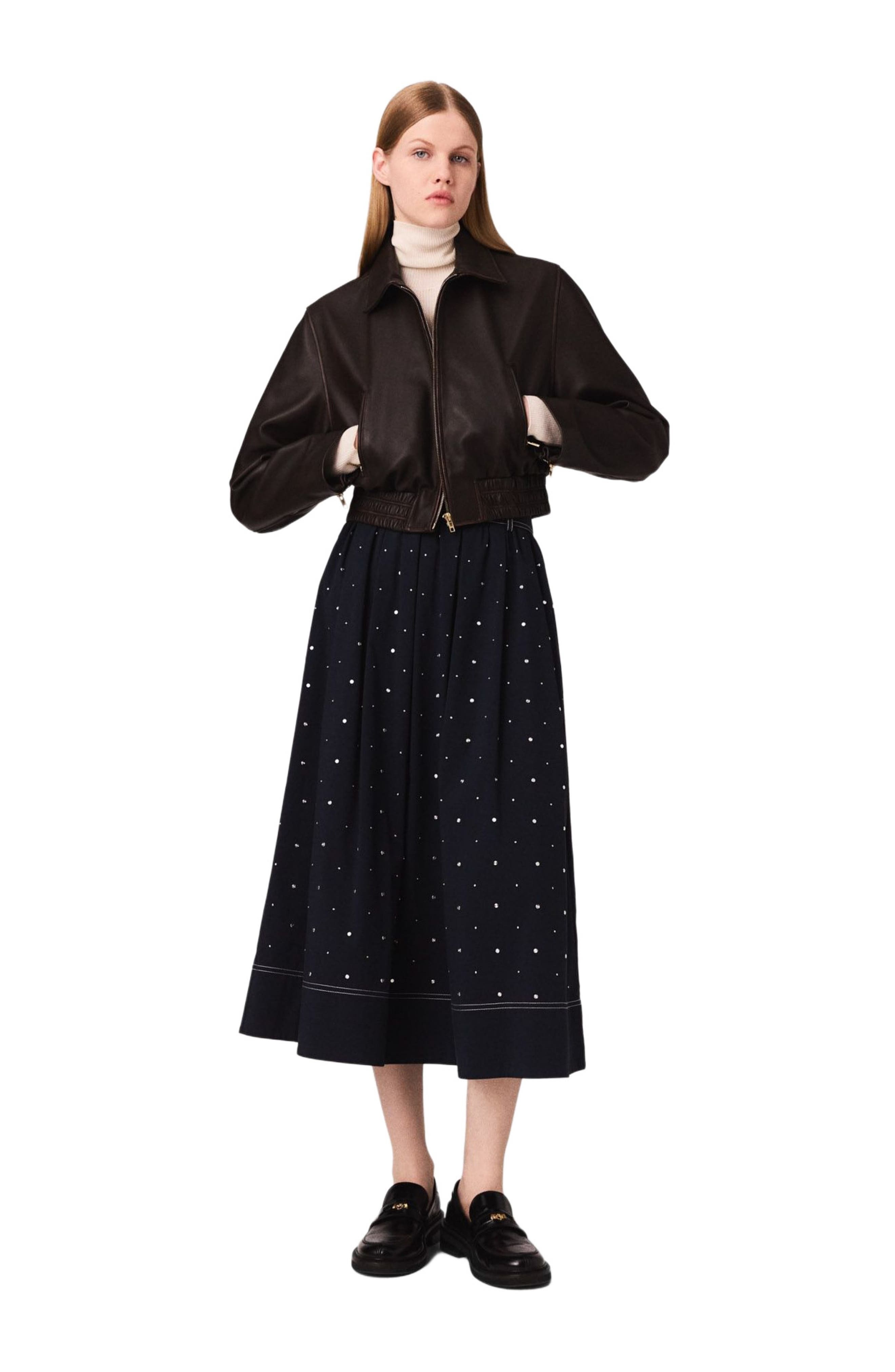 maje Vintage leather jacket in Brown at Nordstrom - 2