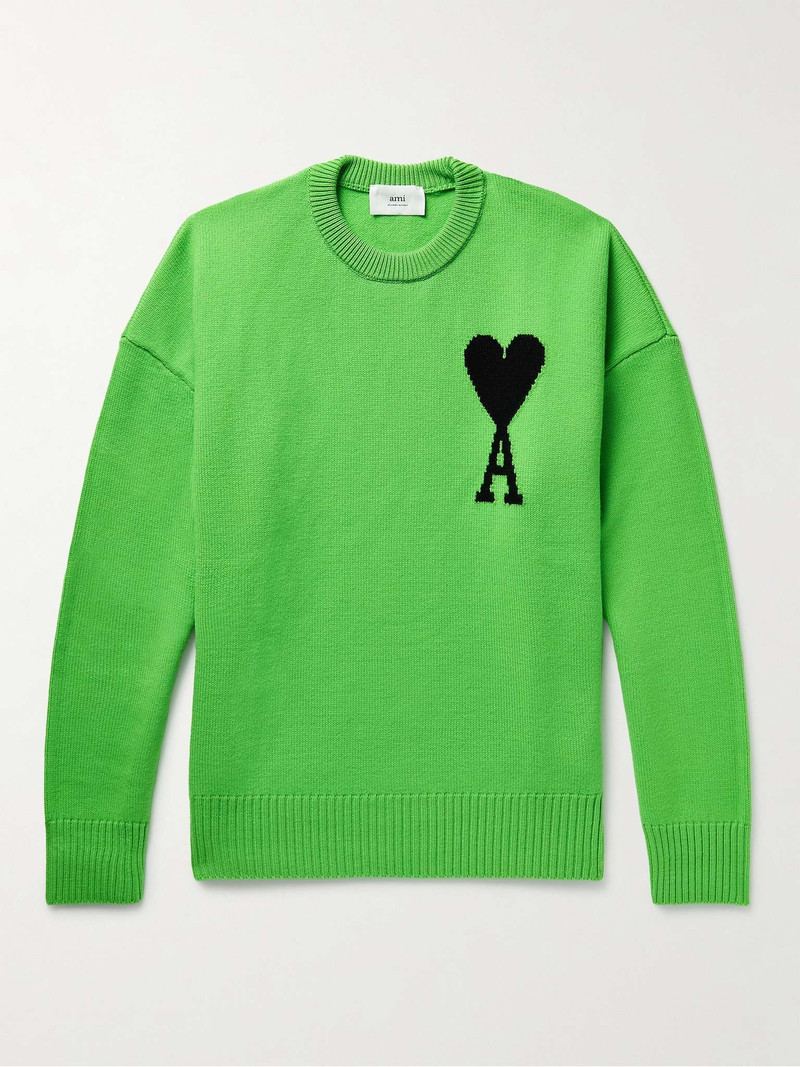 Logo-Intarsia Virgin Wool Sweater - 1