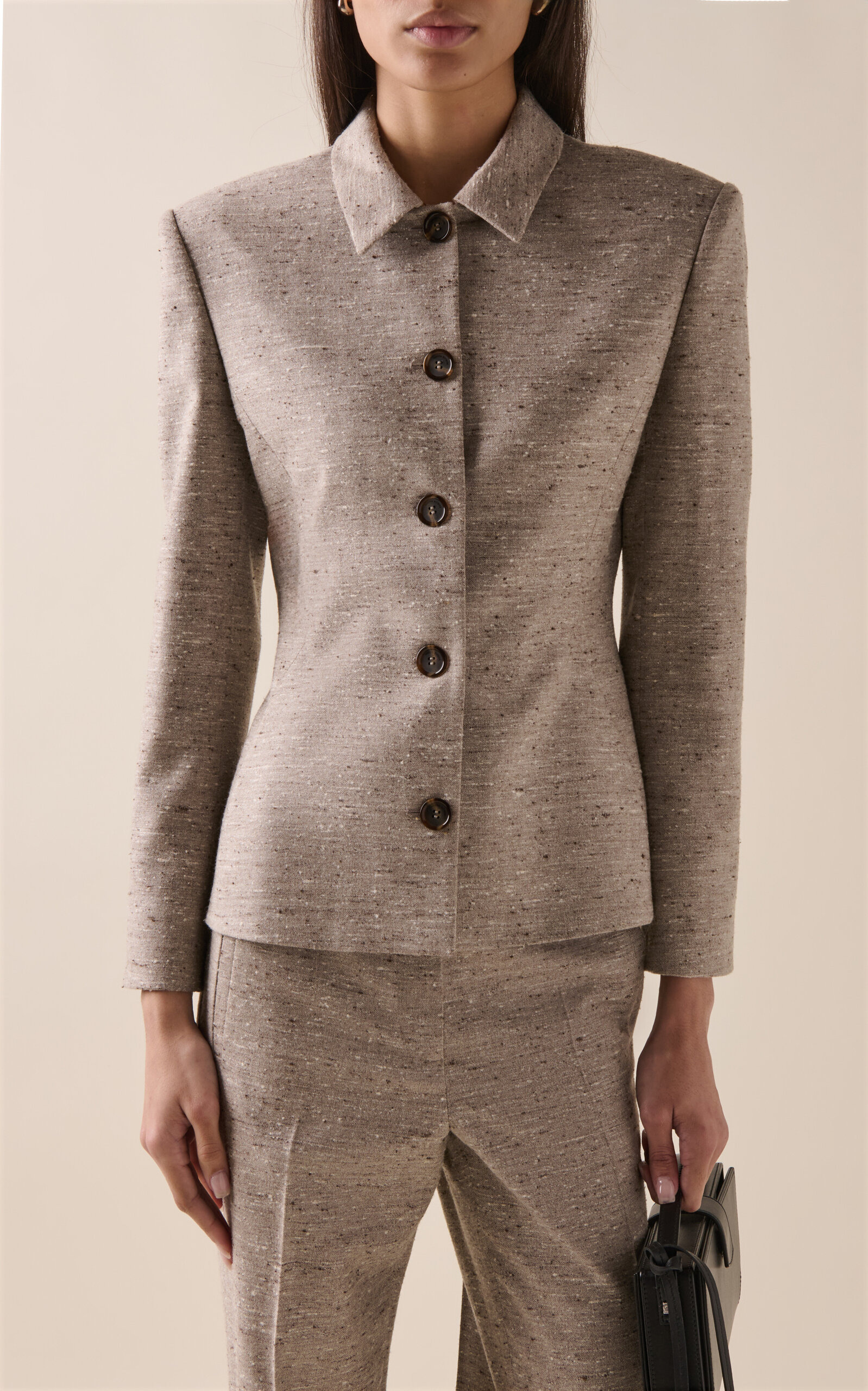 Silk-Blend Blazer nude - 2