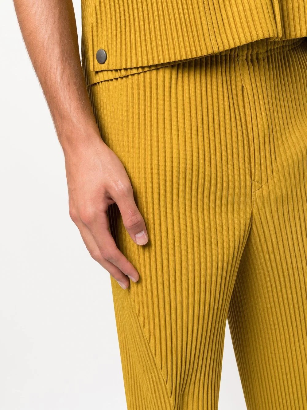 pleated tapered-leg trousers - 5