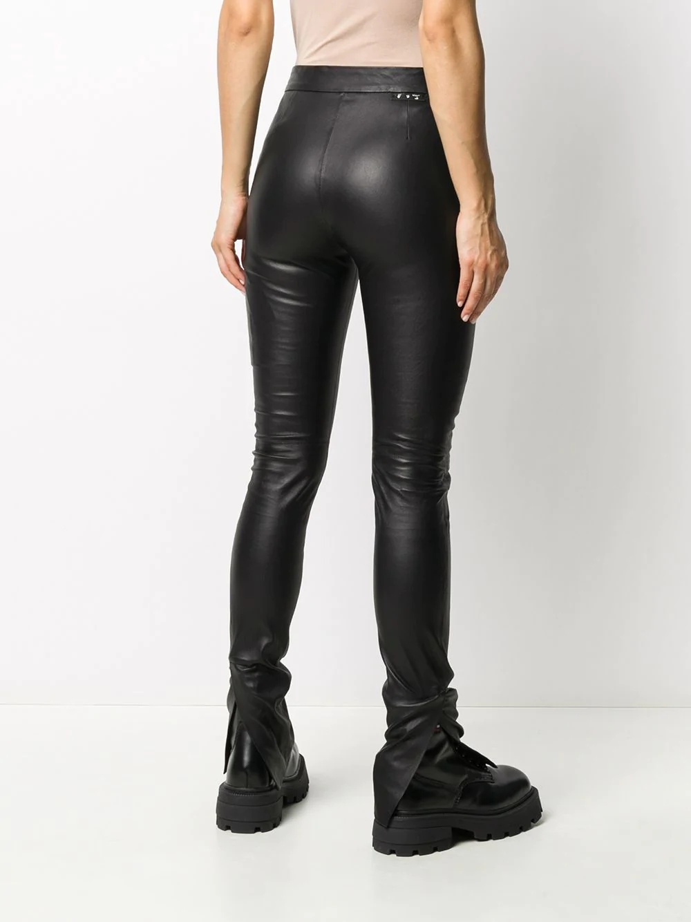 leather skinny trousers - 4