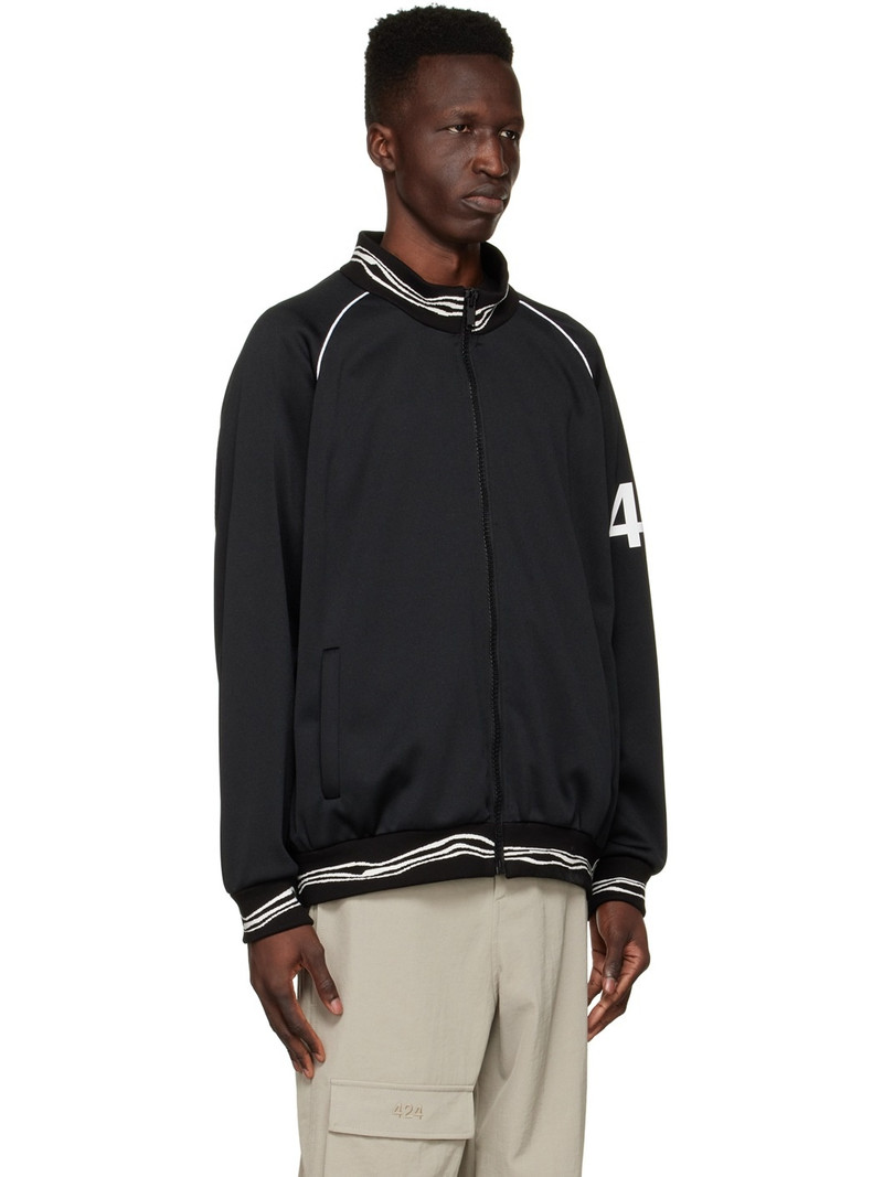 Black Polyester Bomber Jacket 2